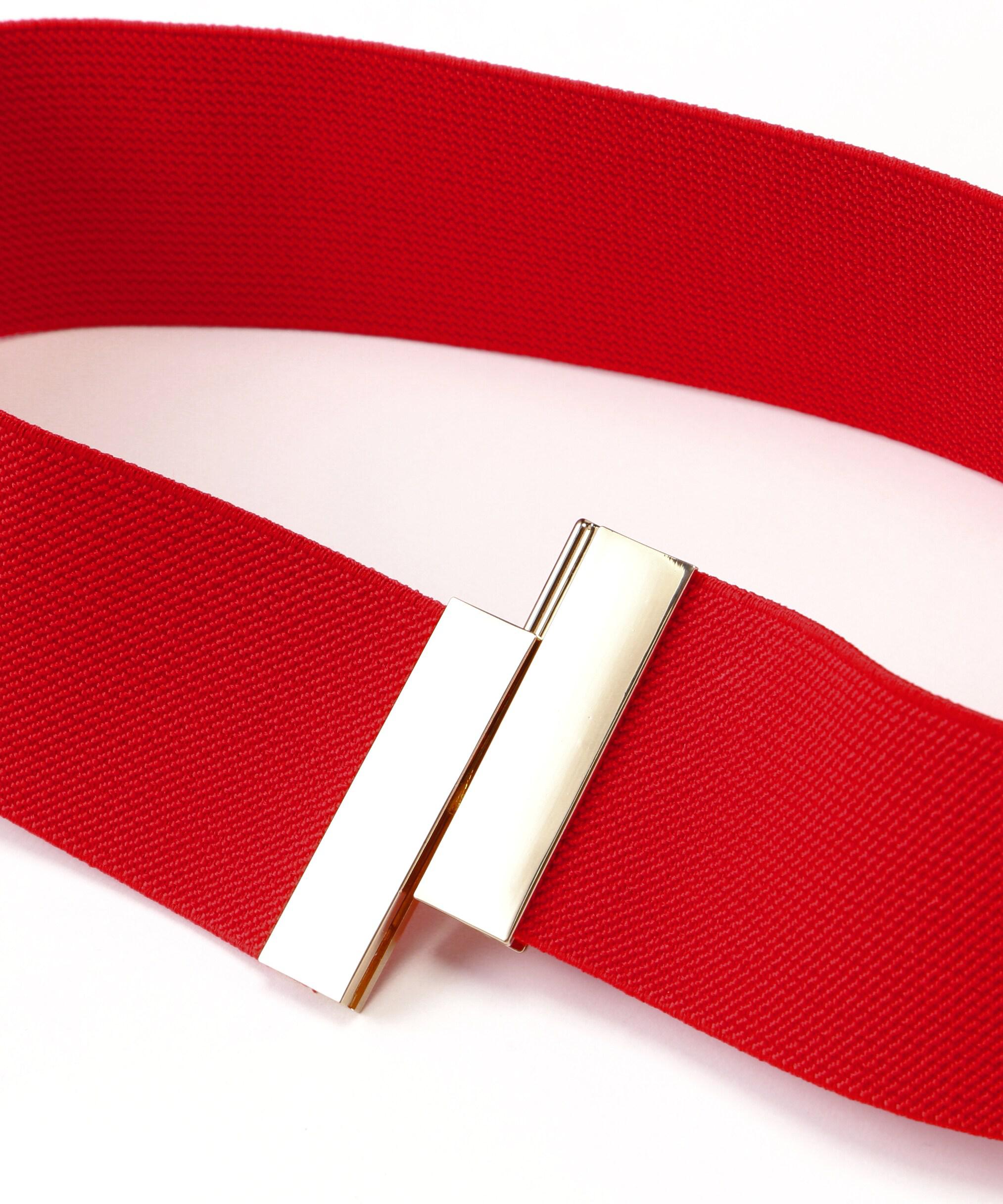 ダブルライン太ゴムベルト レッド