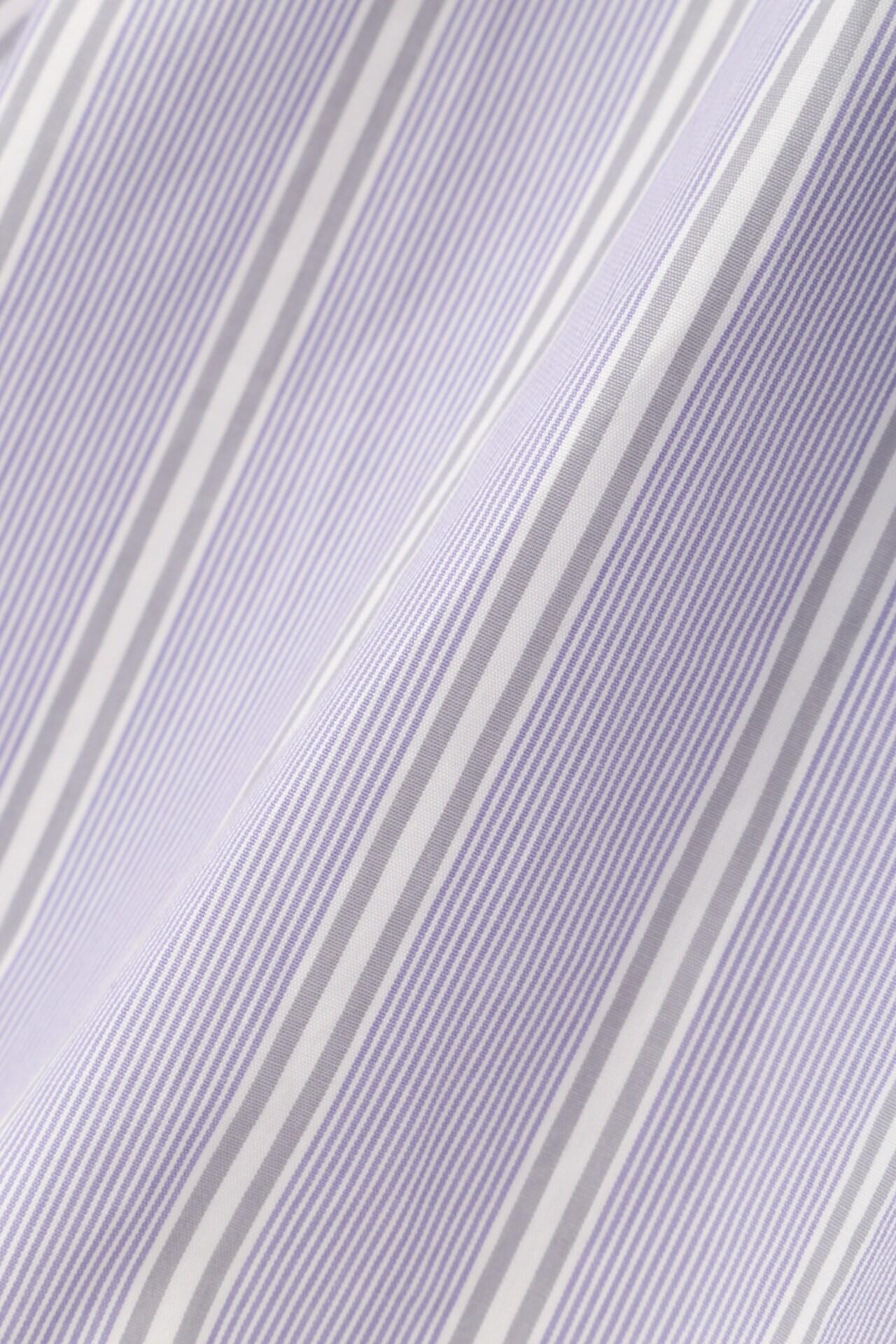 ◆バイカラーストライプブラウス ブルー×ブルーストライプ3