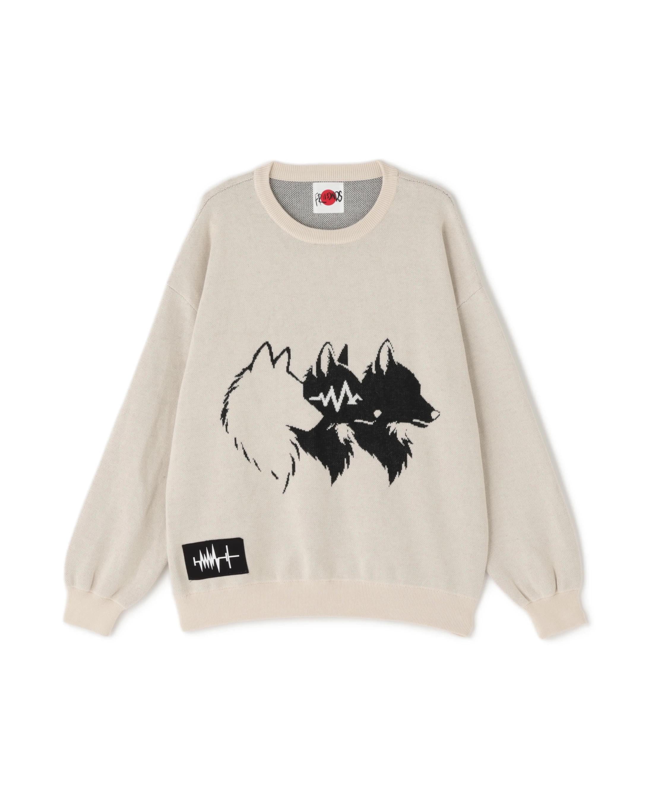 F><13NDS/フレンズ/Wolf M KNIT ベージュ