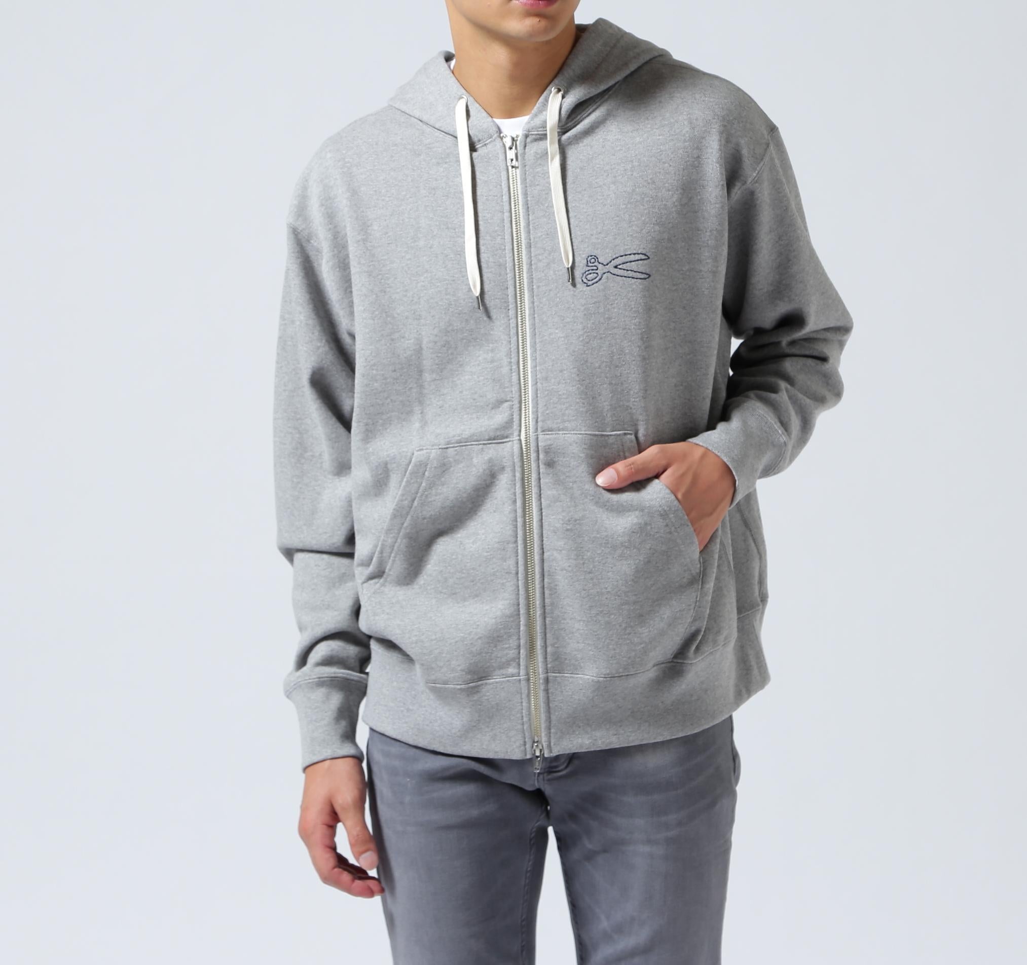 DENHAM/デンハム/CHAIN ZIP UP HOODY グレー