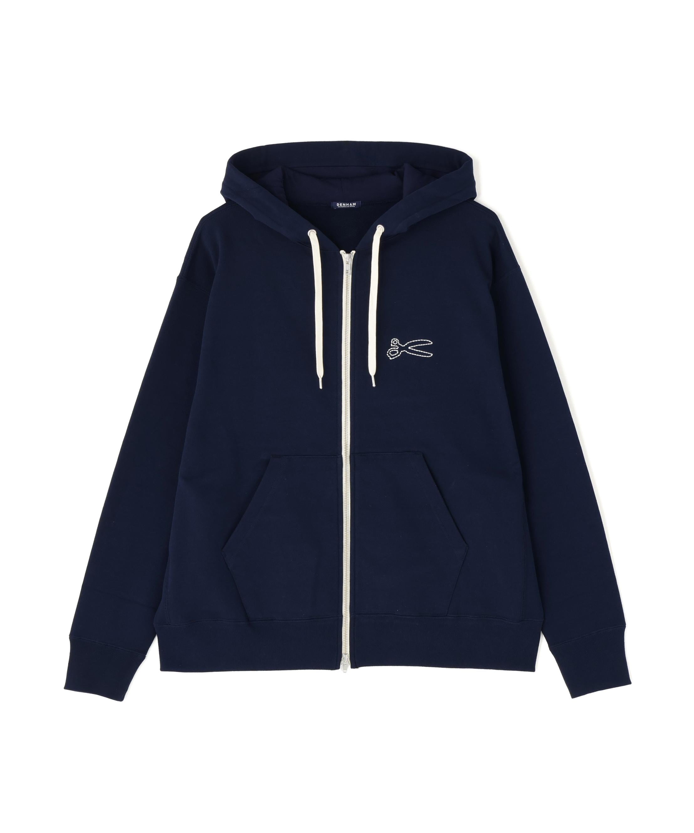 DENHAM/デンハム/CHAIN ZIP UP HOODY ネイビー