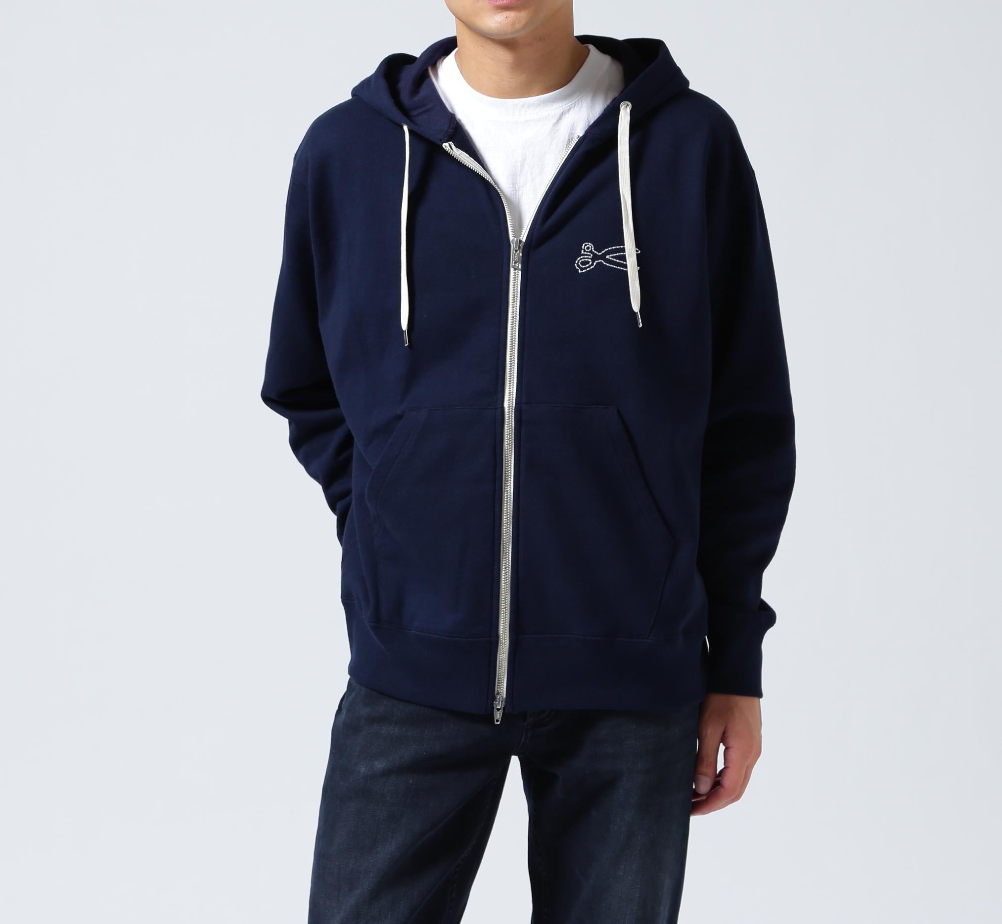 DENHAM/デンハム/CHAIN ZIP UP HOODY ネイビー