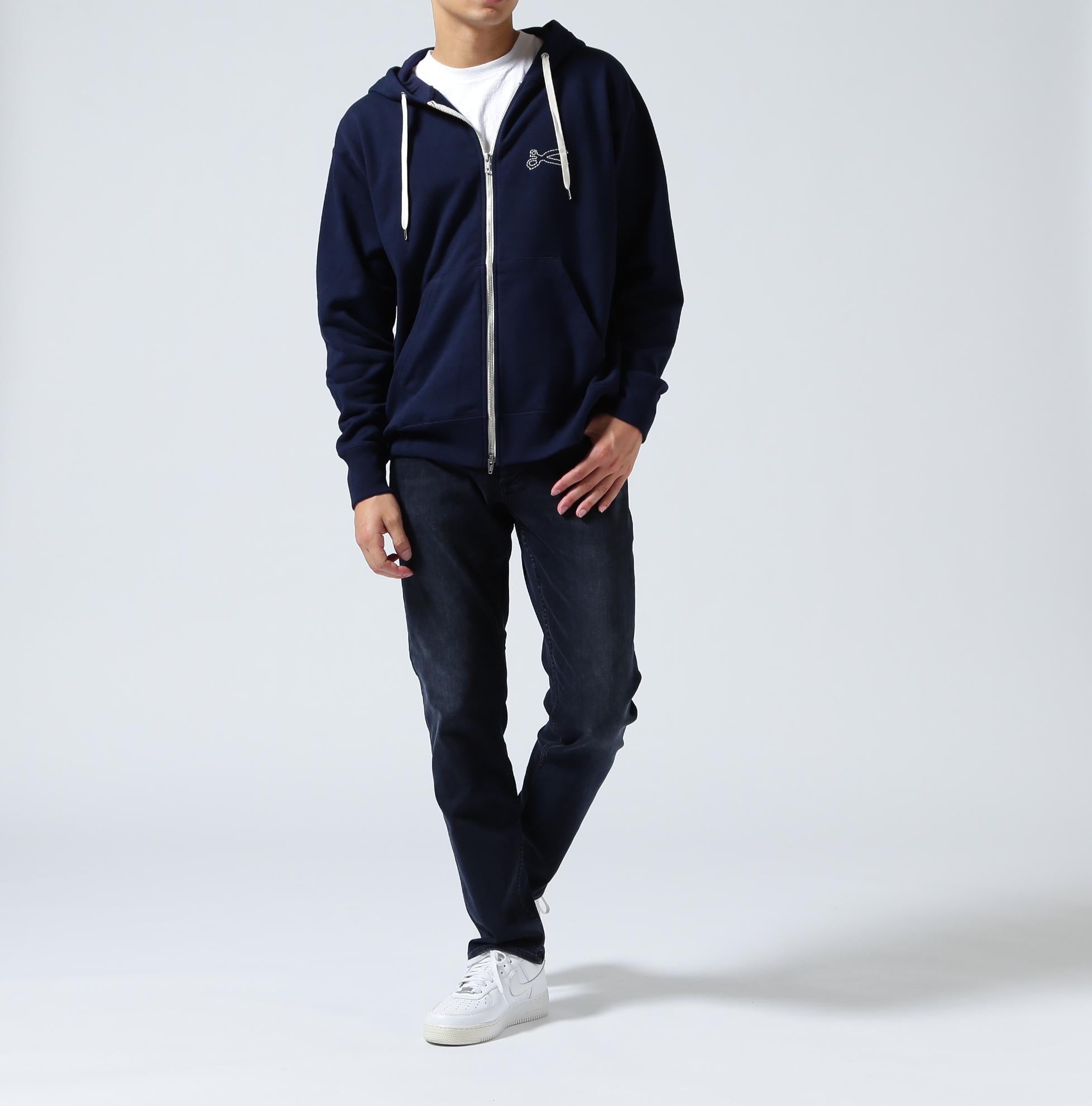 DENHAM/デンハム/CHAIN ZIP UP HOODY ネイビー