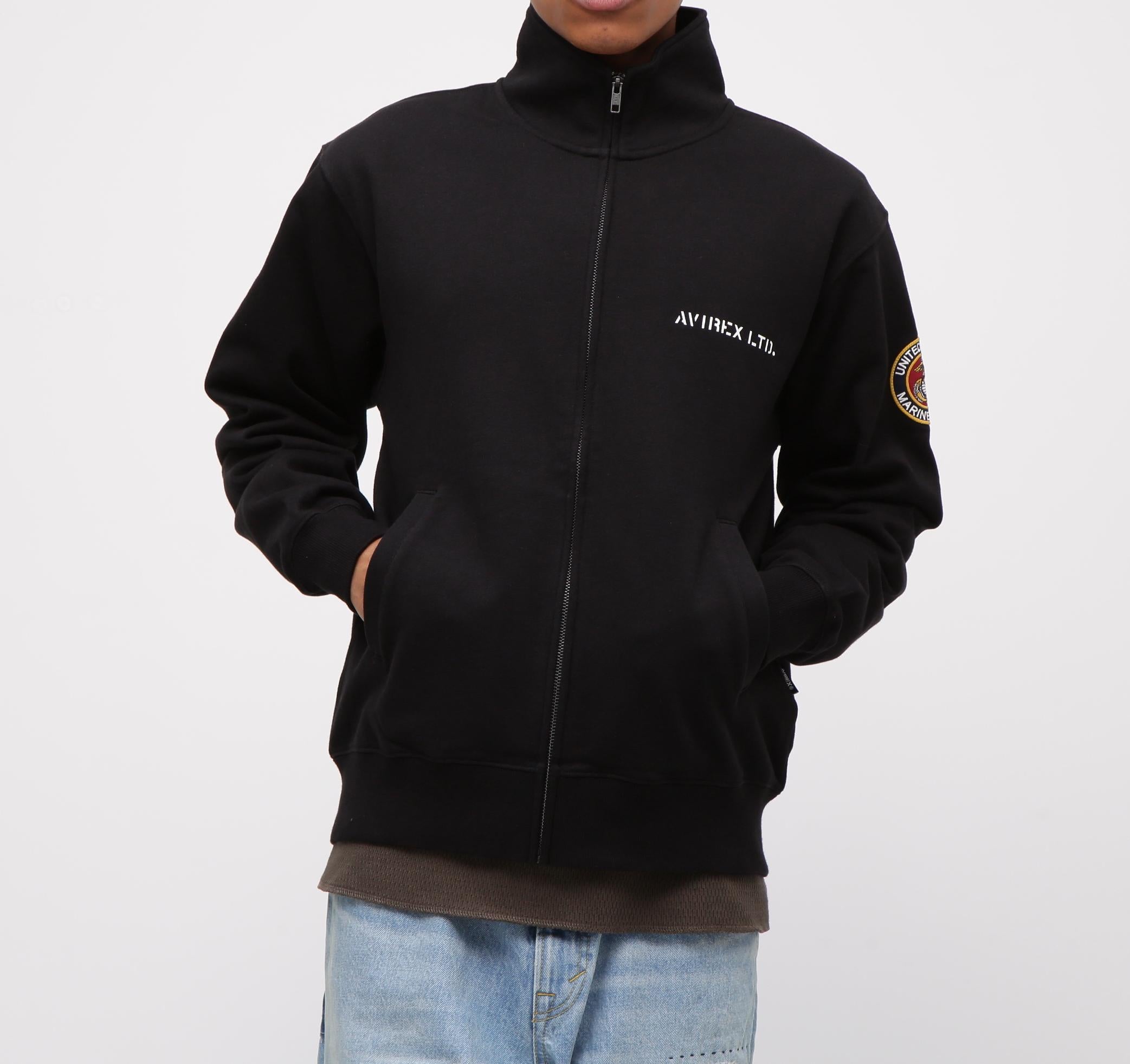 《直営店限定》CAMP LEJEUNE PATCHED STAND ZIP SWEAT ブラック