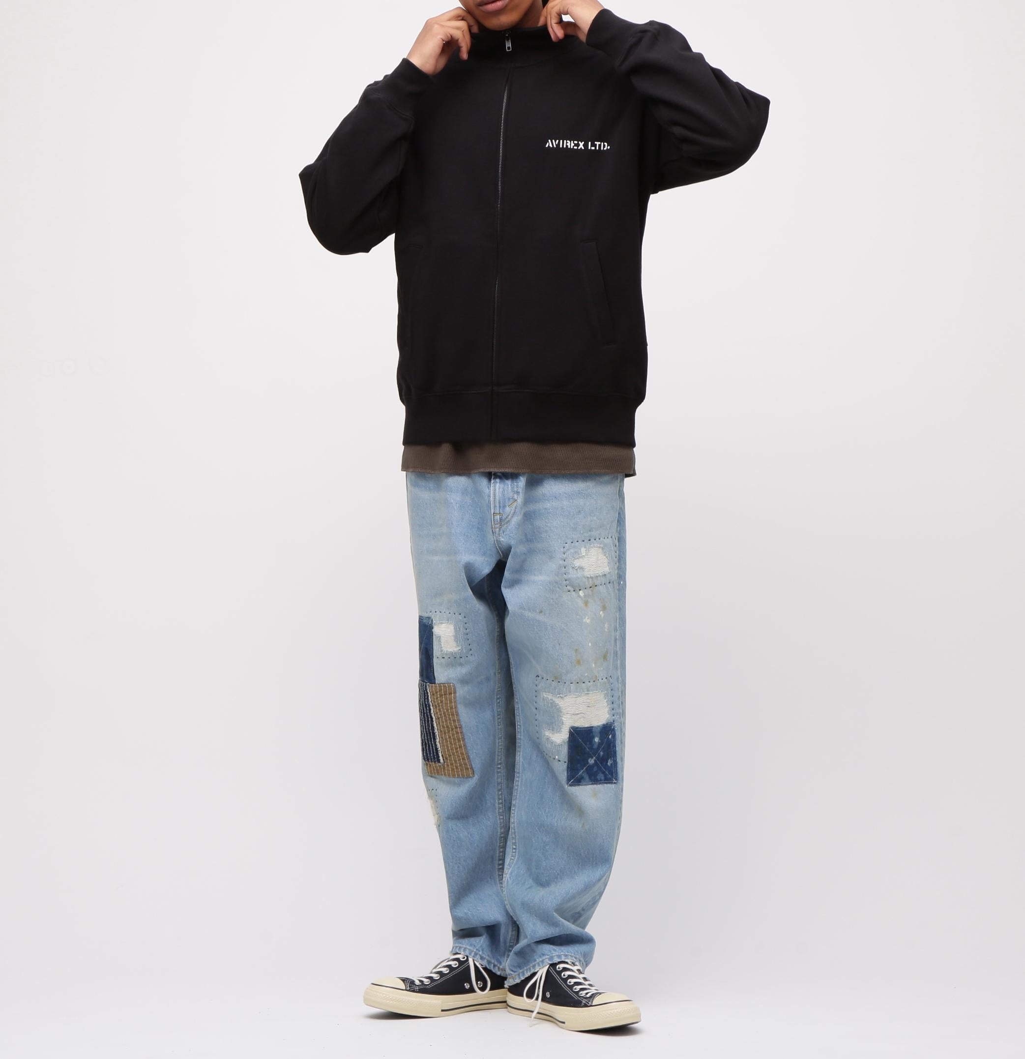 《直営店限定》CAMP LEJEUNE PATCHED STAND ZIP SWEAT ブラック