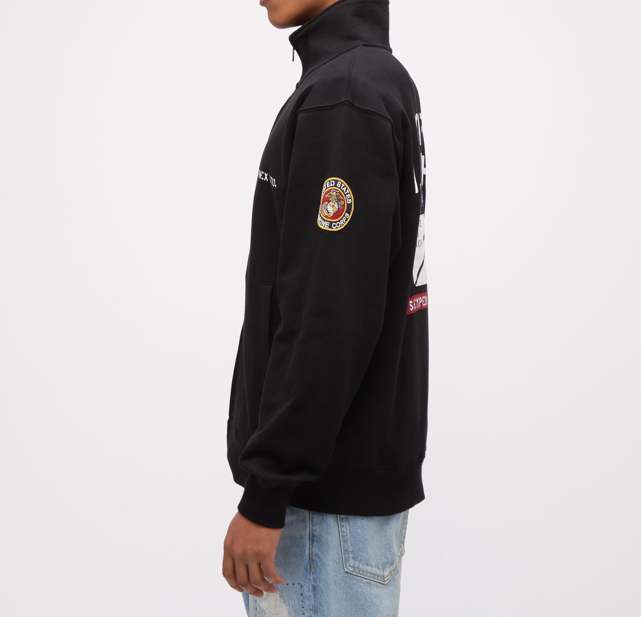 《直営店限定》CAMP LEJEUNE PATCHED STAND ZIP SWEAT ブラック