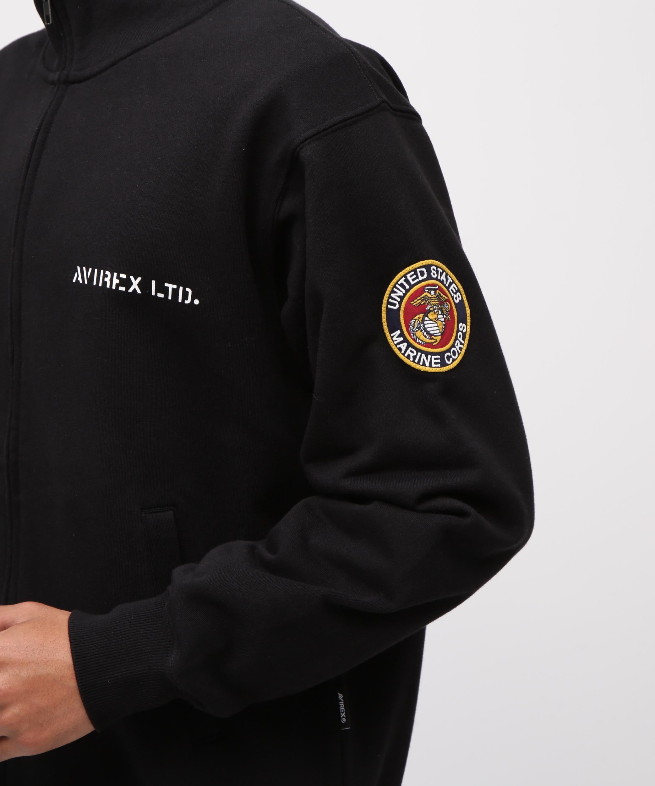 《直営店限定》CAMP LEJEUNE PATCHED STAND ZIP SWEAT ブラック