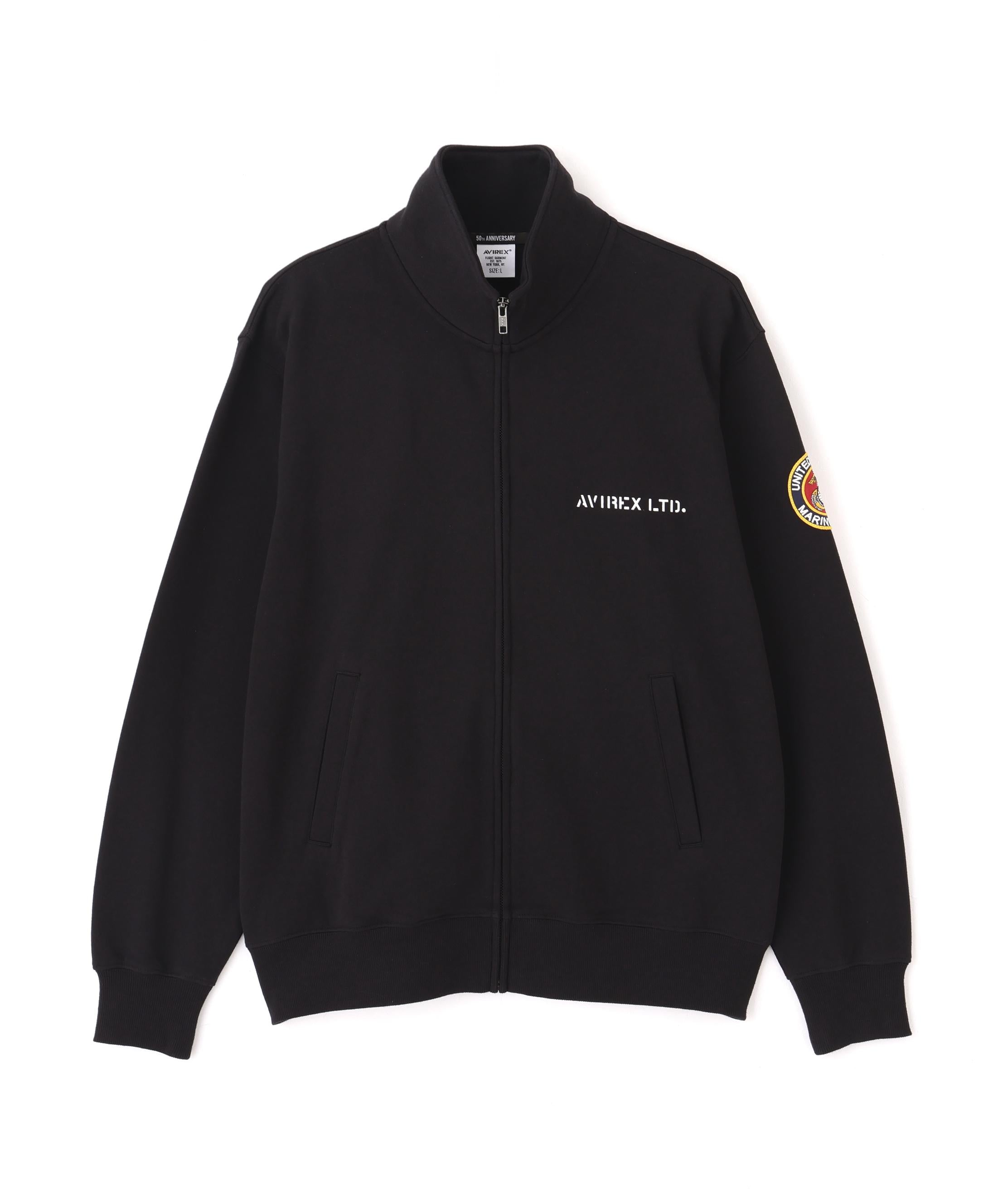 《直営店限定》CAMP LEJEUNE PATCHED STAND ZIP SWEAT ブラック