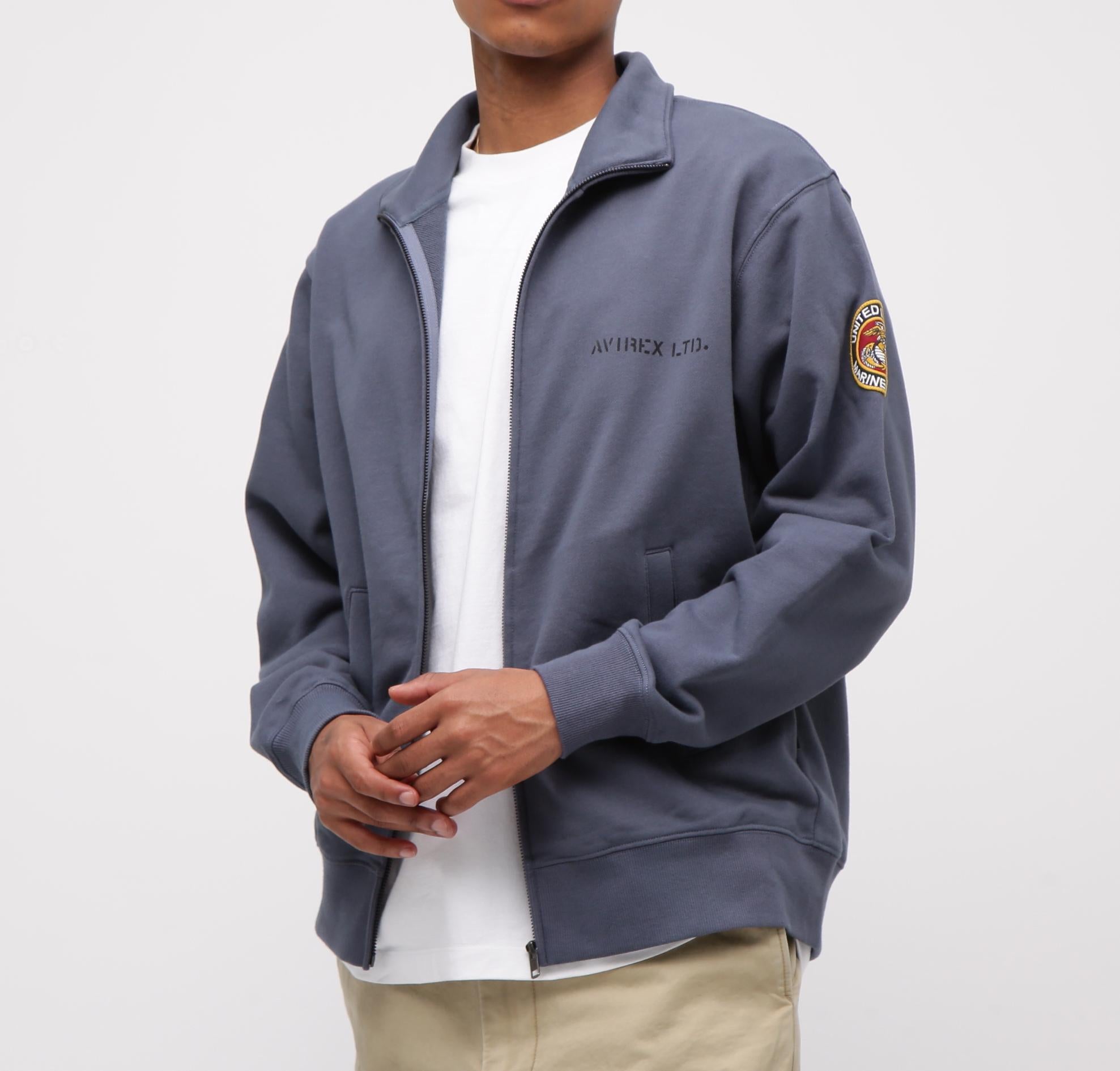 《直営店限定》CAMP LEJEUNE PATCHED STAND ZIP SWEAT ブルーグレー5