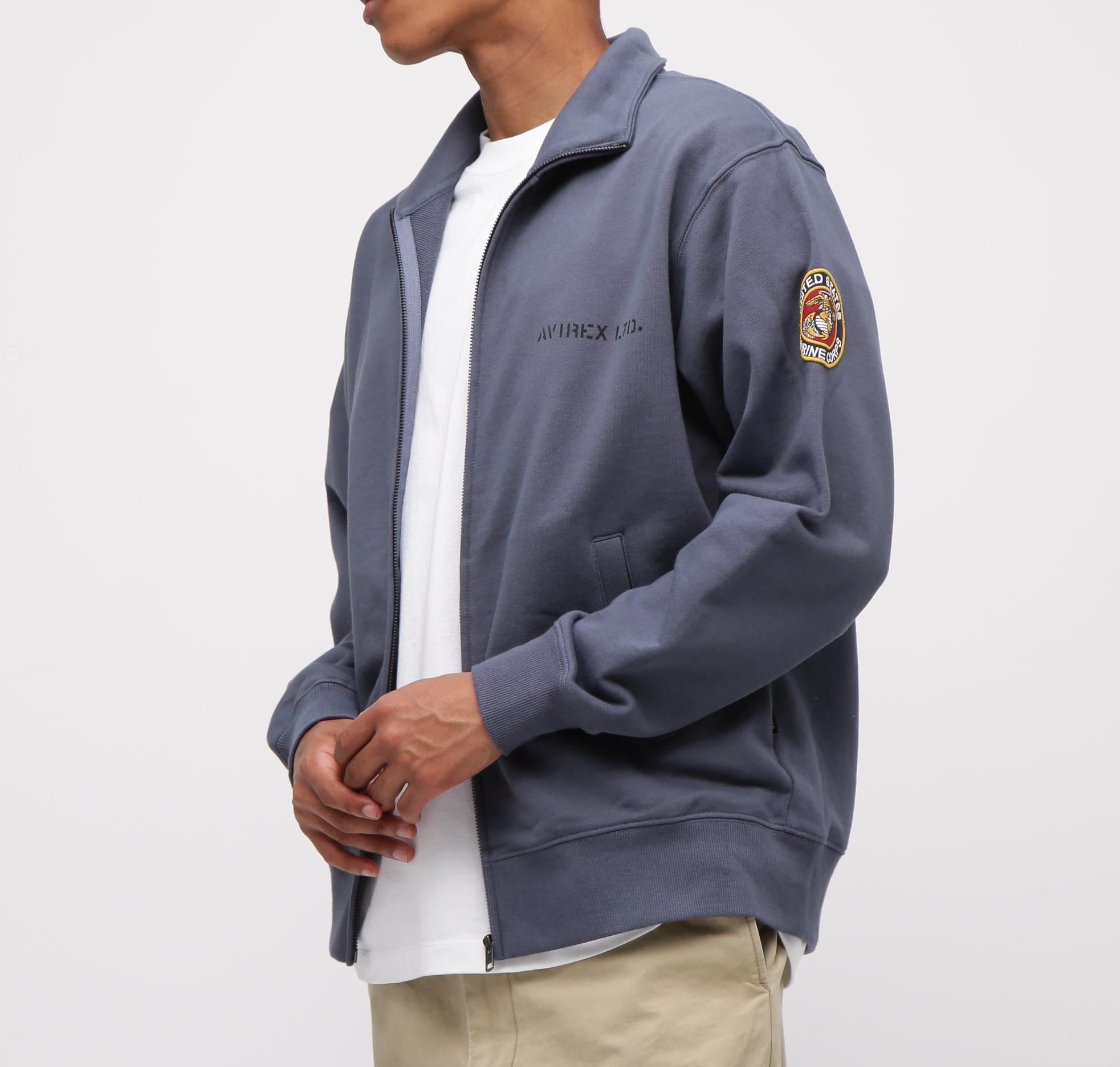 《直営店限定》CAMP LEJEUNE PATCHED STAND ZIP SWEAT ブルーグレー5