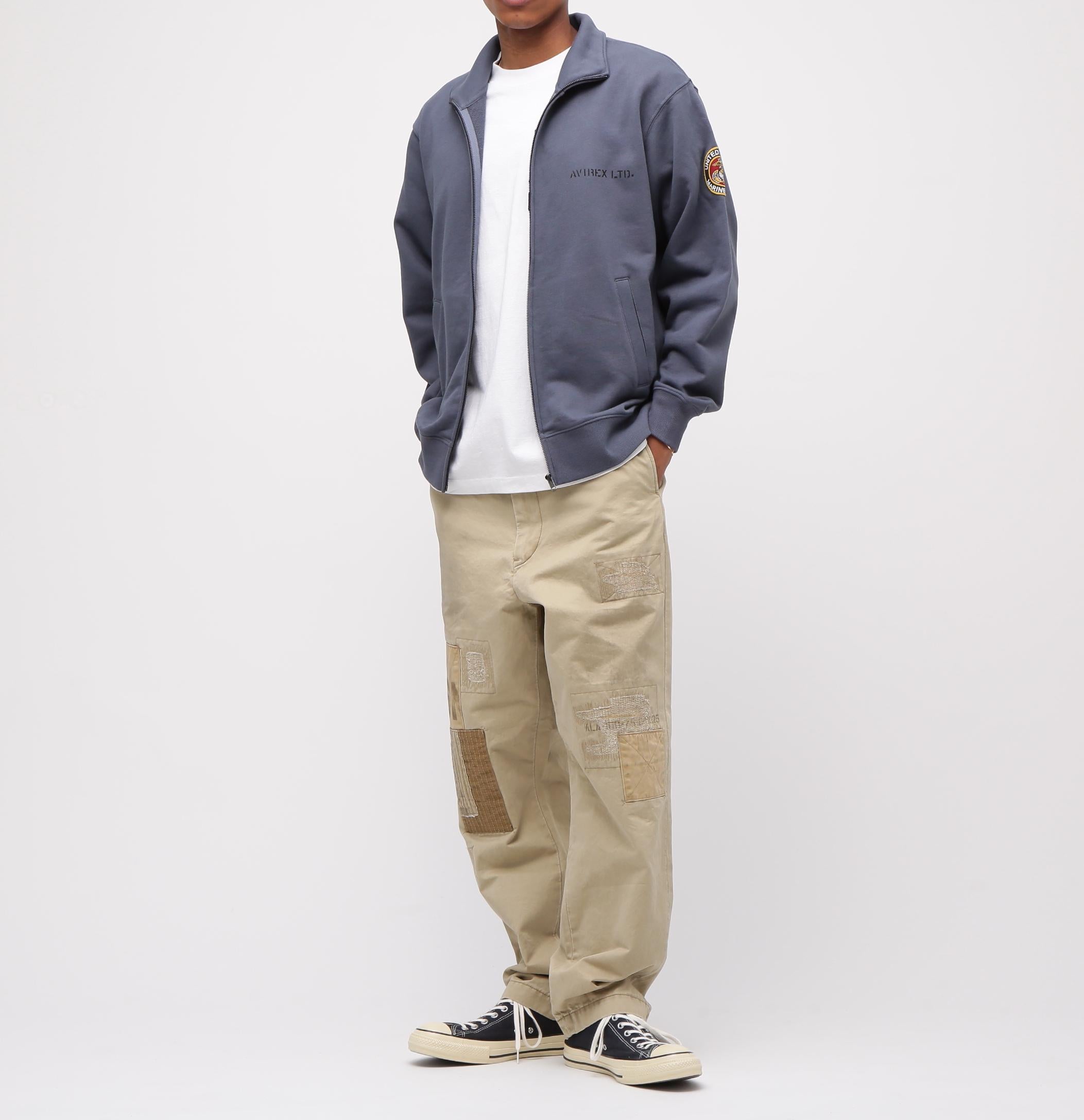 《直営店限定》CAMP LEJEUNE PATCHED STAND ZIP SWEAT ブルーグレー5