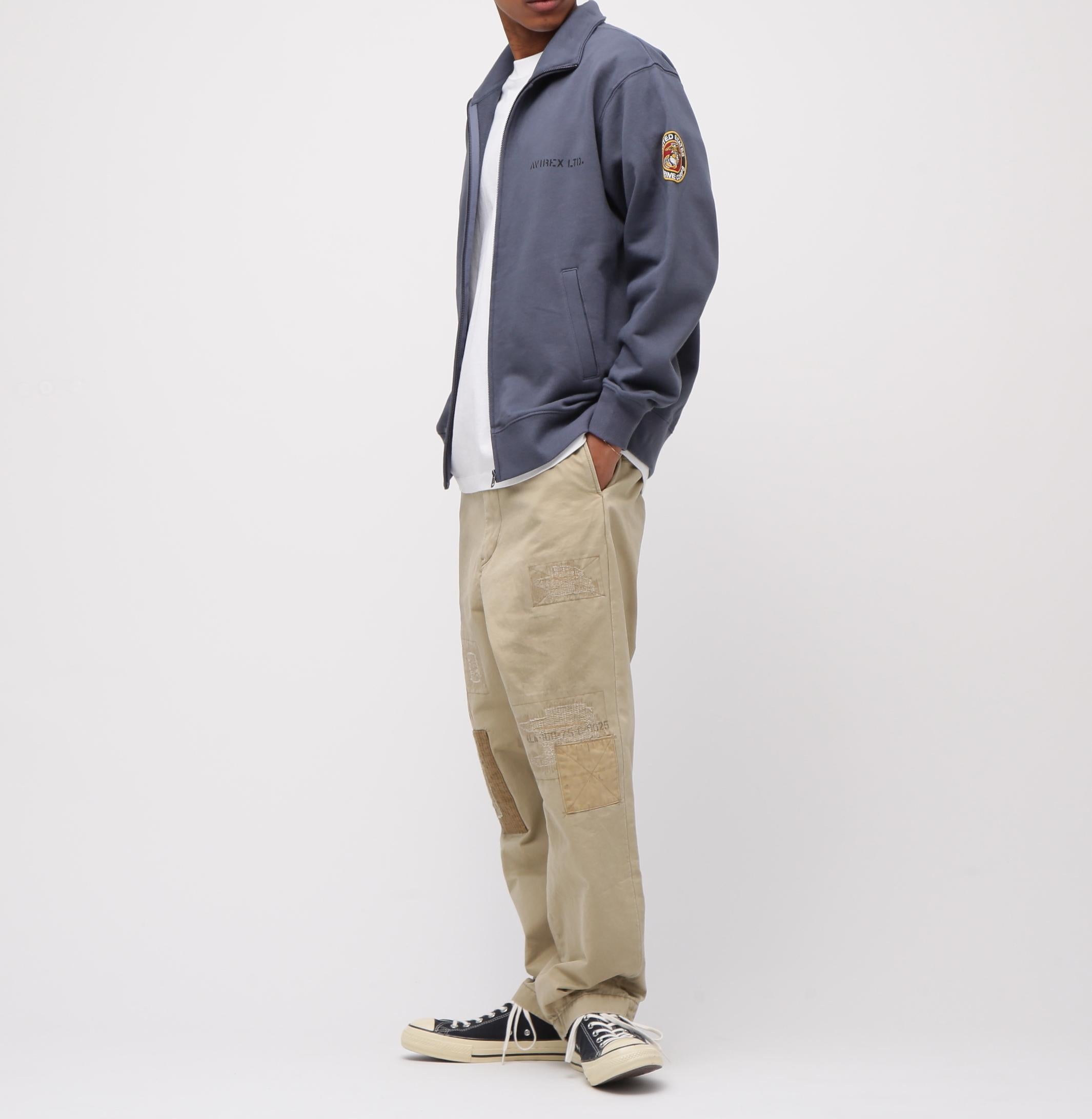 《直営店限定》CAMP LEJEUNE PATCHED STAND ZIP SWEAT ブルーグレー5