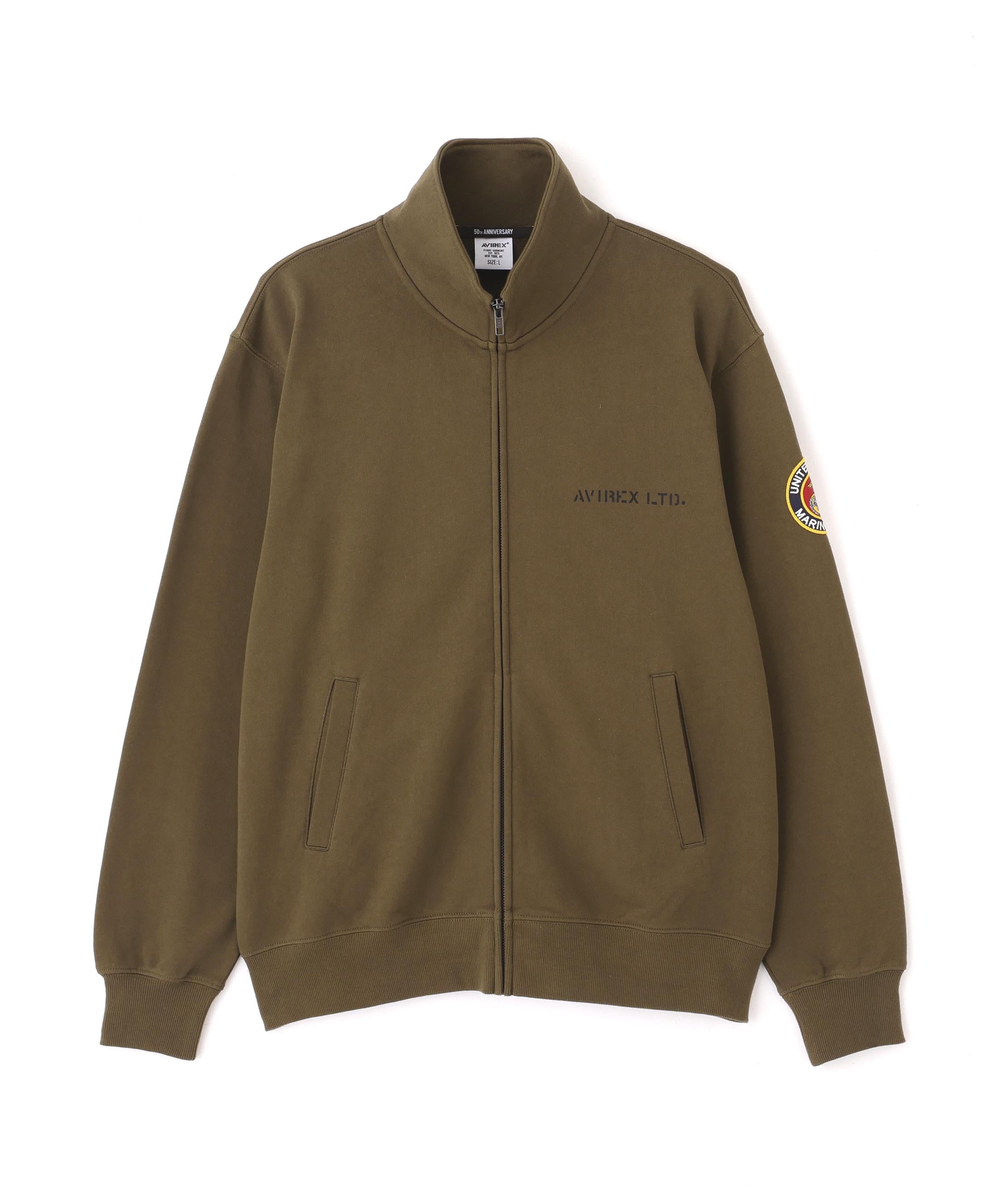 《直営店限定》CAMP LEJEUNE PATCHED STAND ZIP SWEAT オリーブ