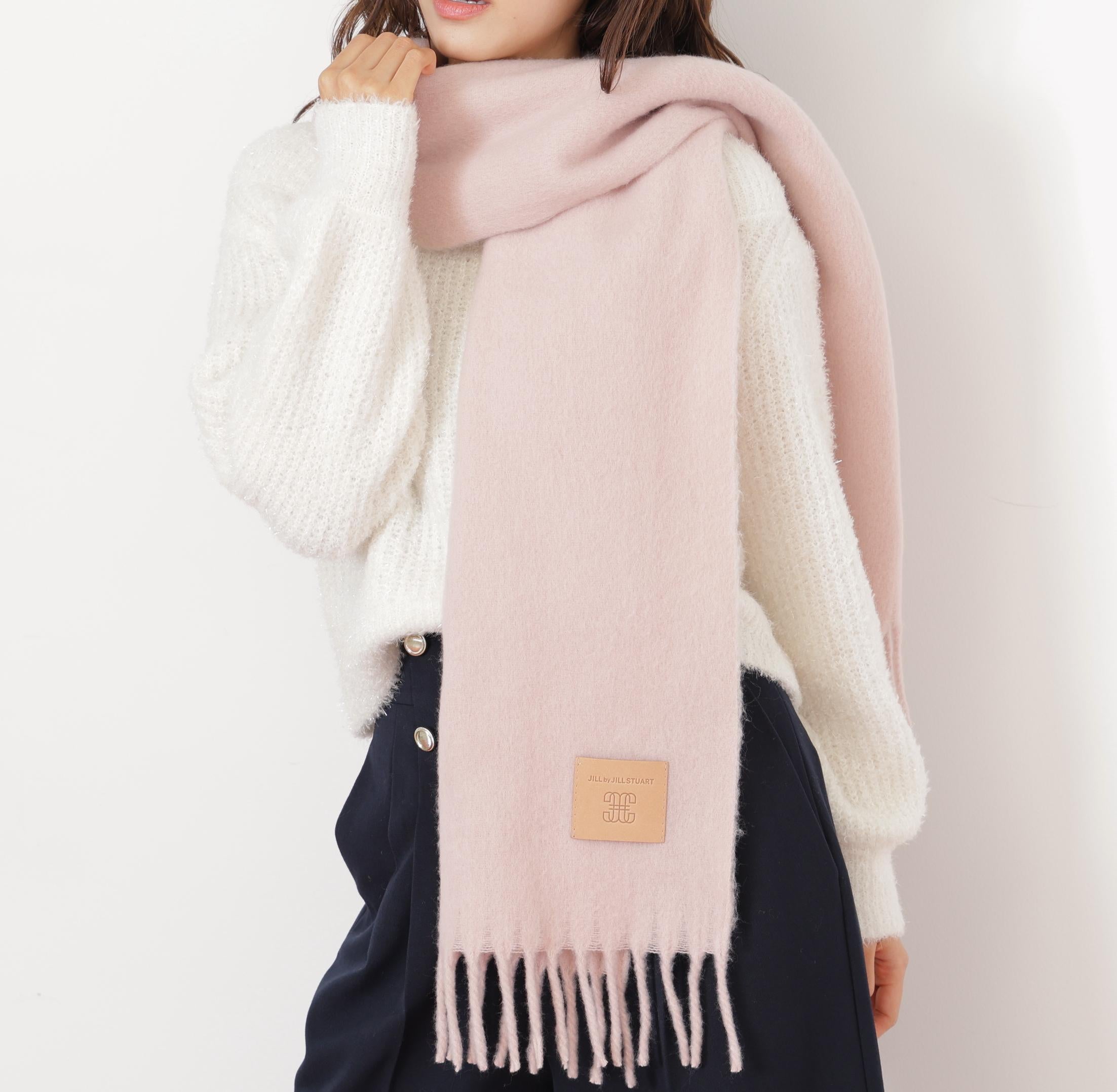 レザータグループヤーンストール ピンク