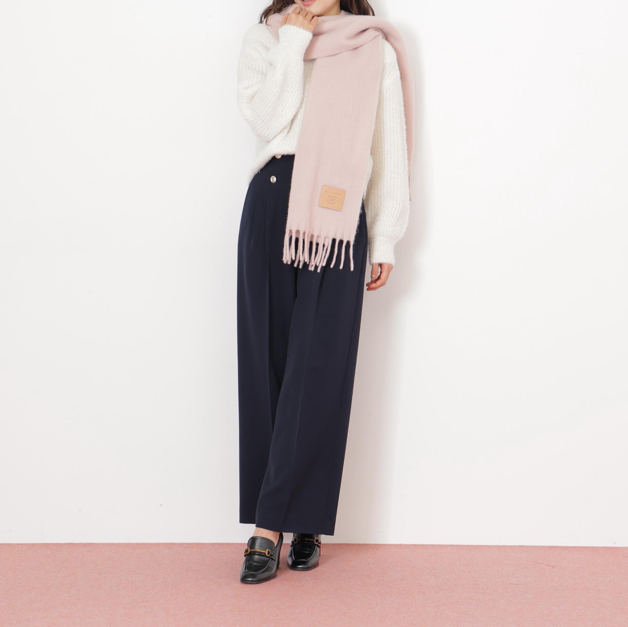 レザータグループヤーンストール ピンク