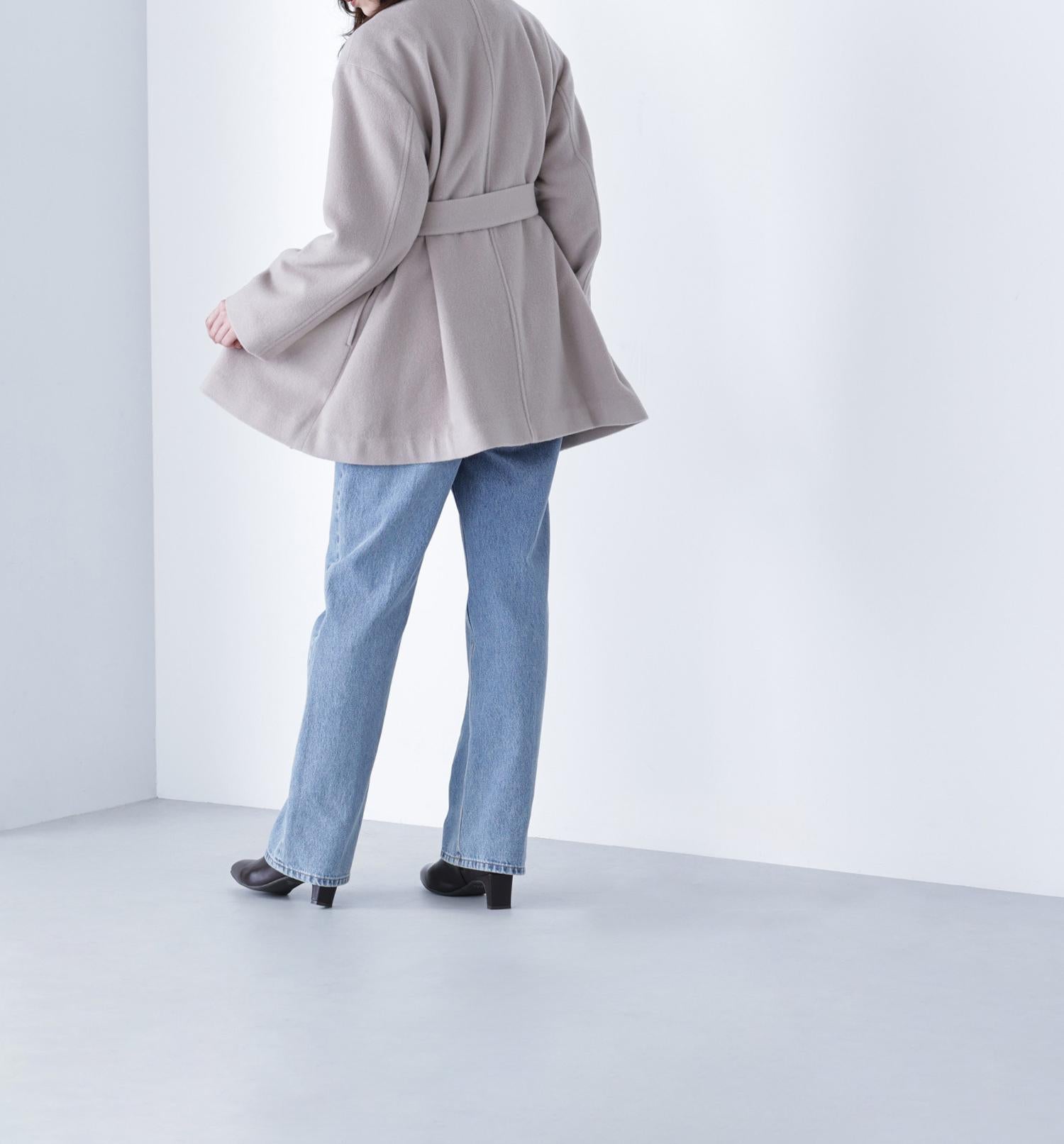 ベルテッドミディコート ベージュ