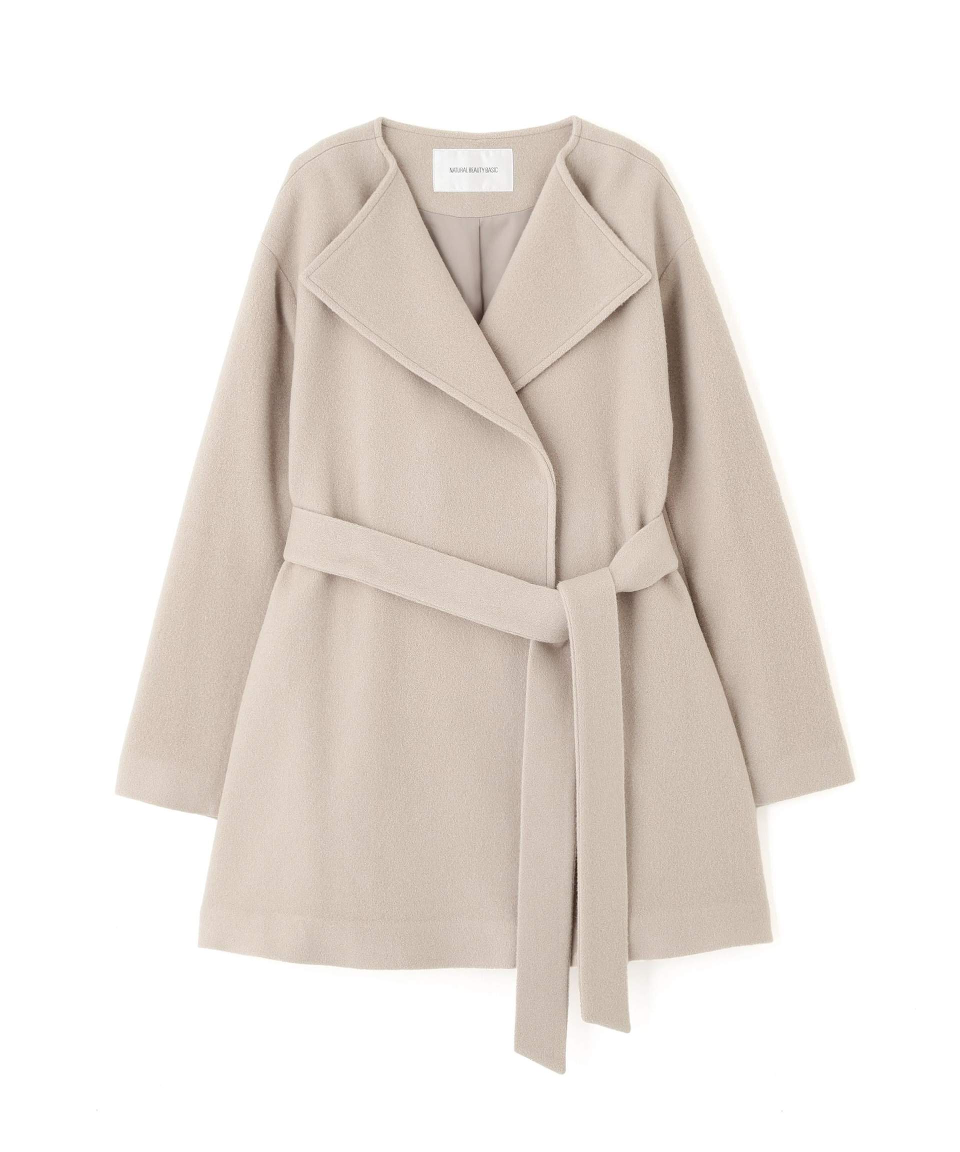 ベルテッドミディコート ベージュ