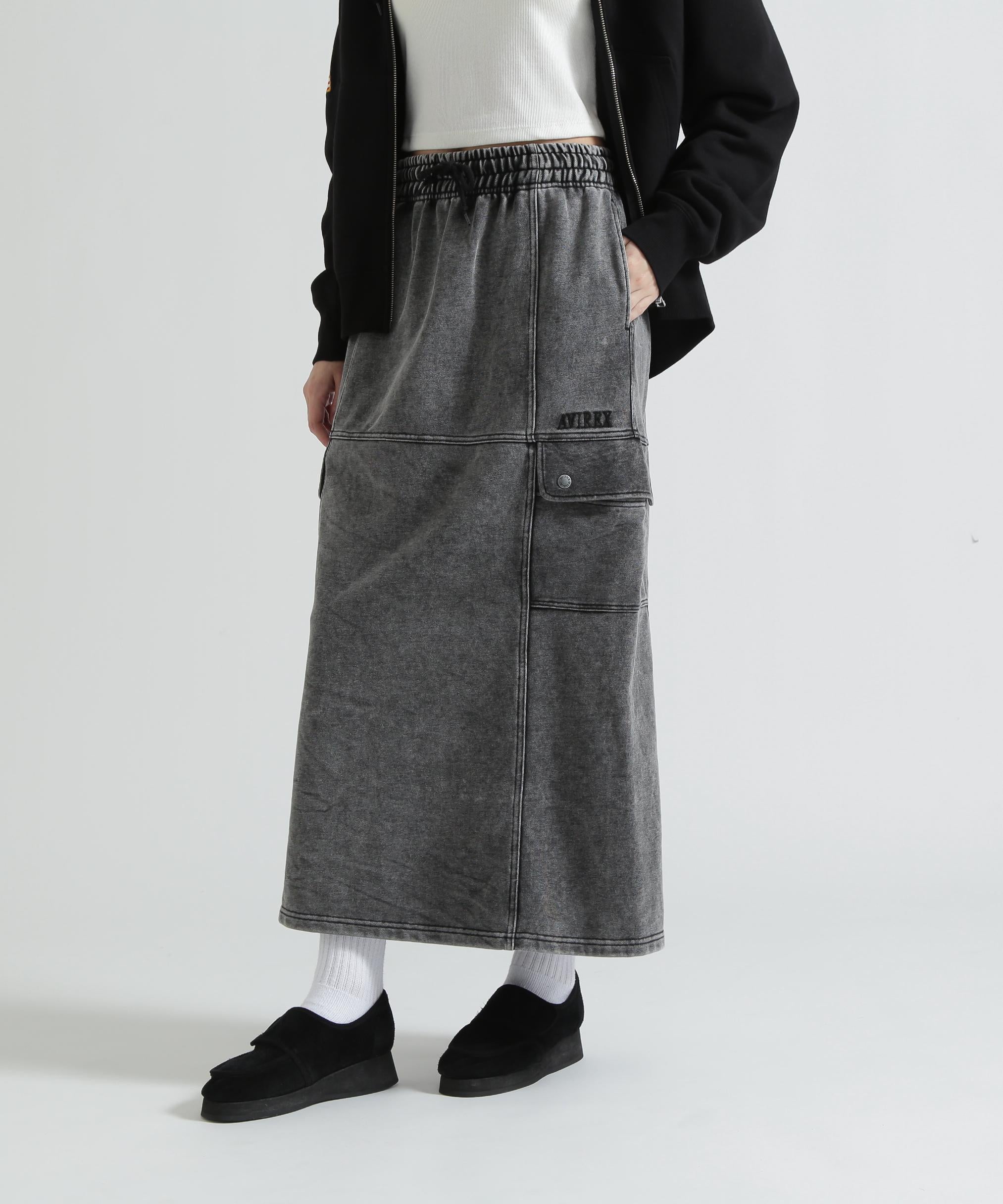 WASHED OUT POCKET SKIRT ブラック