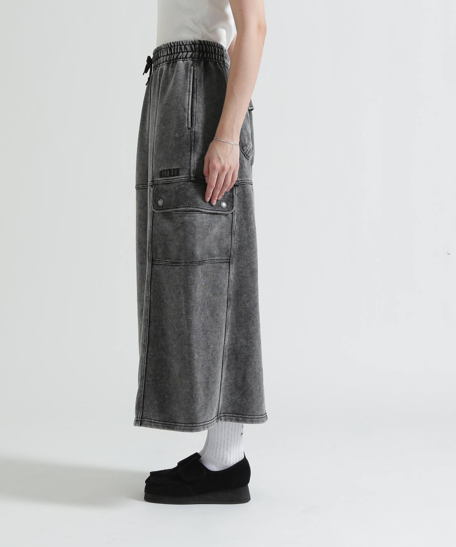 WASHED OUT POCKET SKIRT ブラック