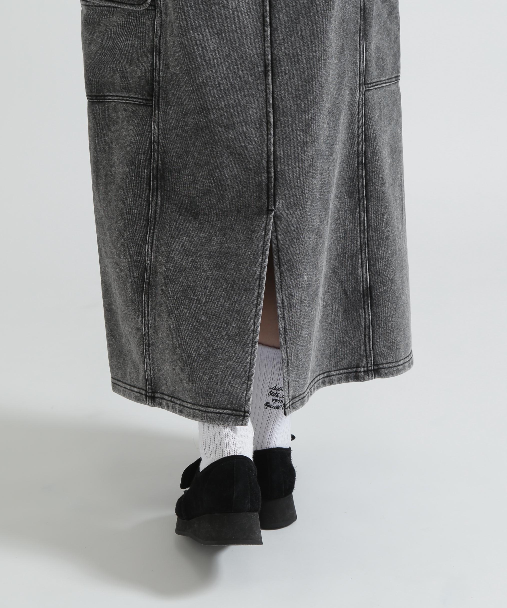 WASHED OUT POCKET SKIRT ブラック