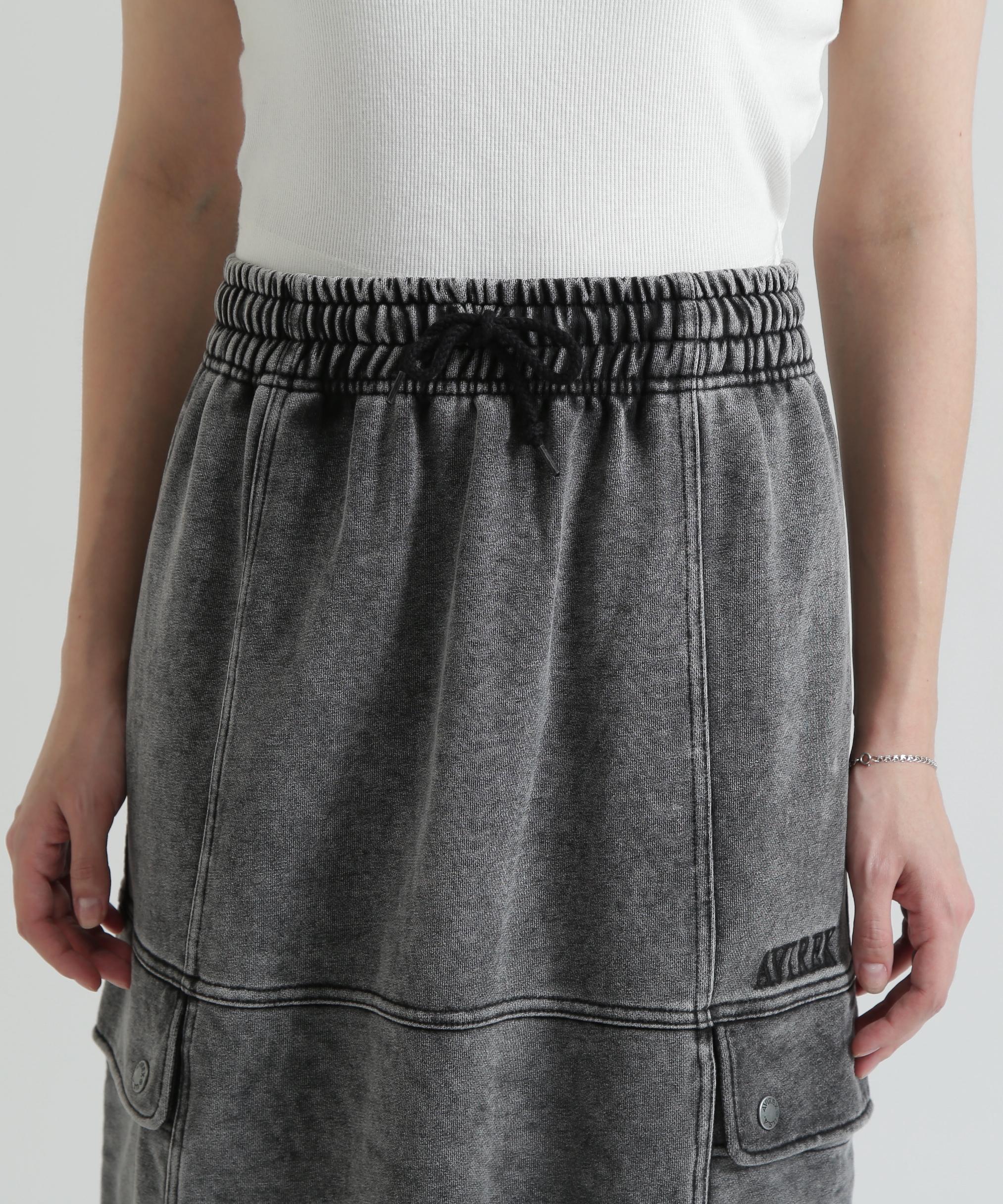 WASHED OUT POCKET SKIRT ブラック
