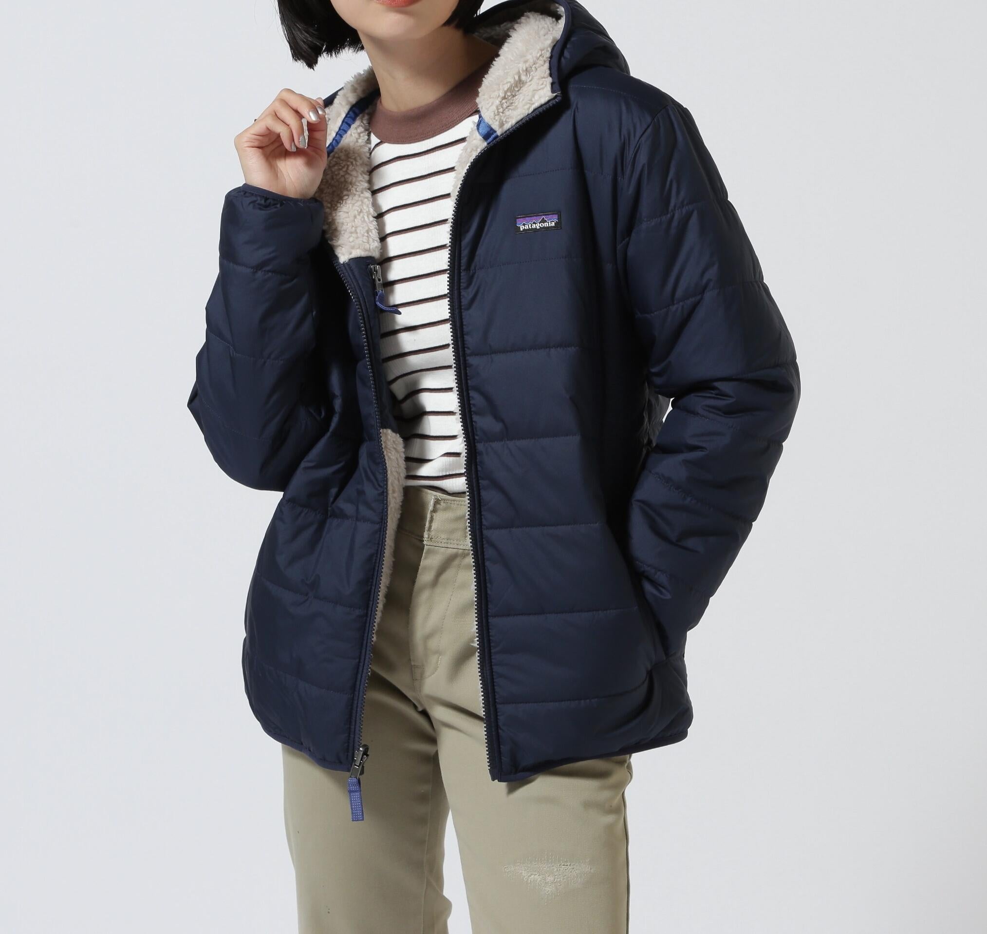 Patagonia/パタゴニア　キッズ・リバーシブル・レディ・フレディ・フーディ　68095 ネイビー