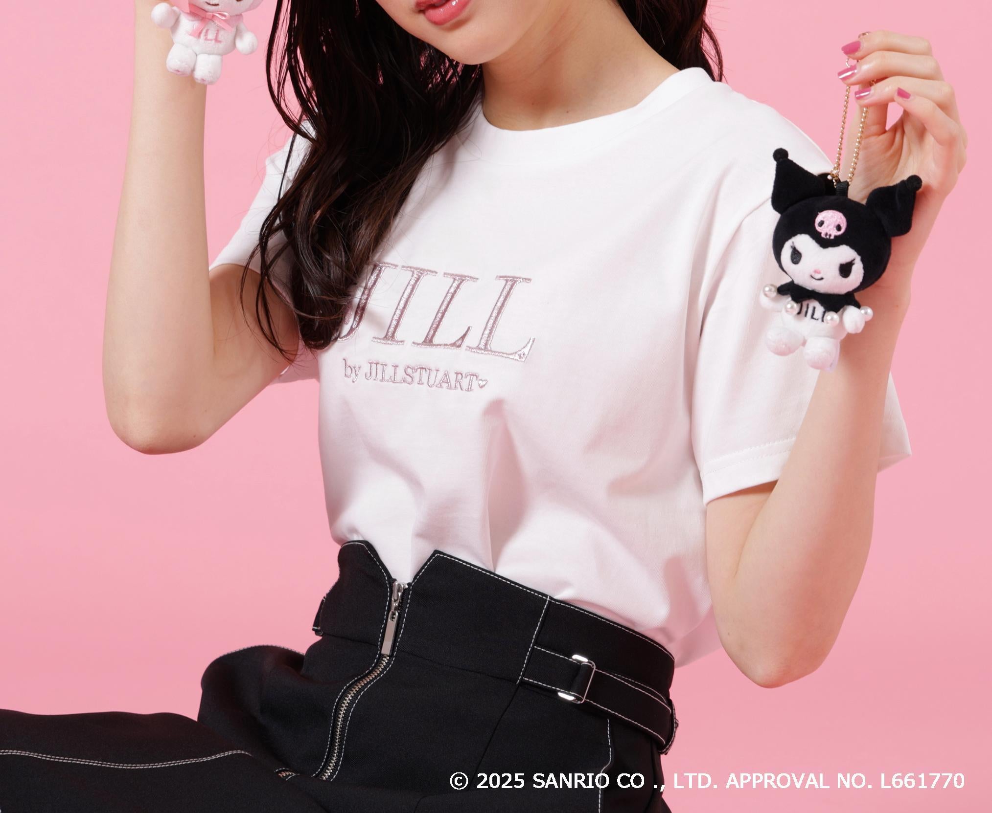 ＜マイメロディ＆クロミコラボ＞オーガニックコットン刺繍ロゴTシャツ ホワイト