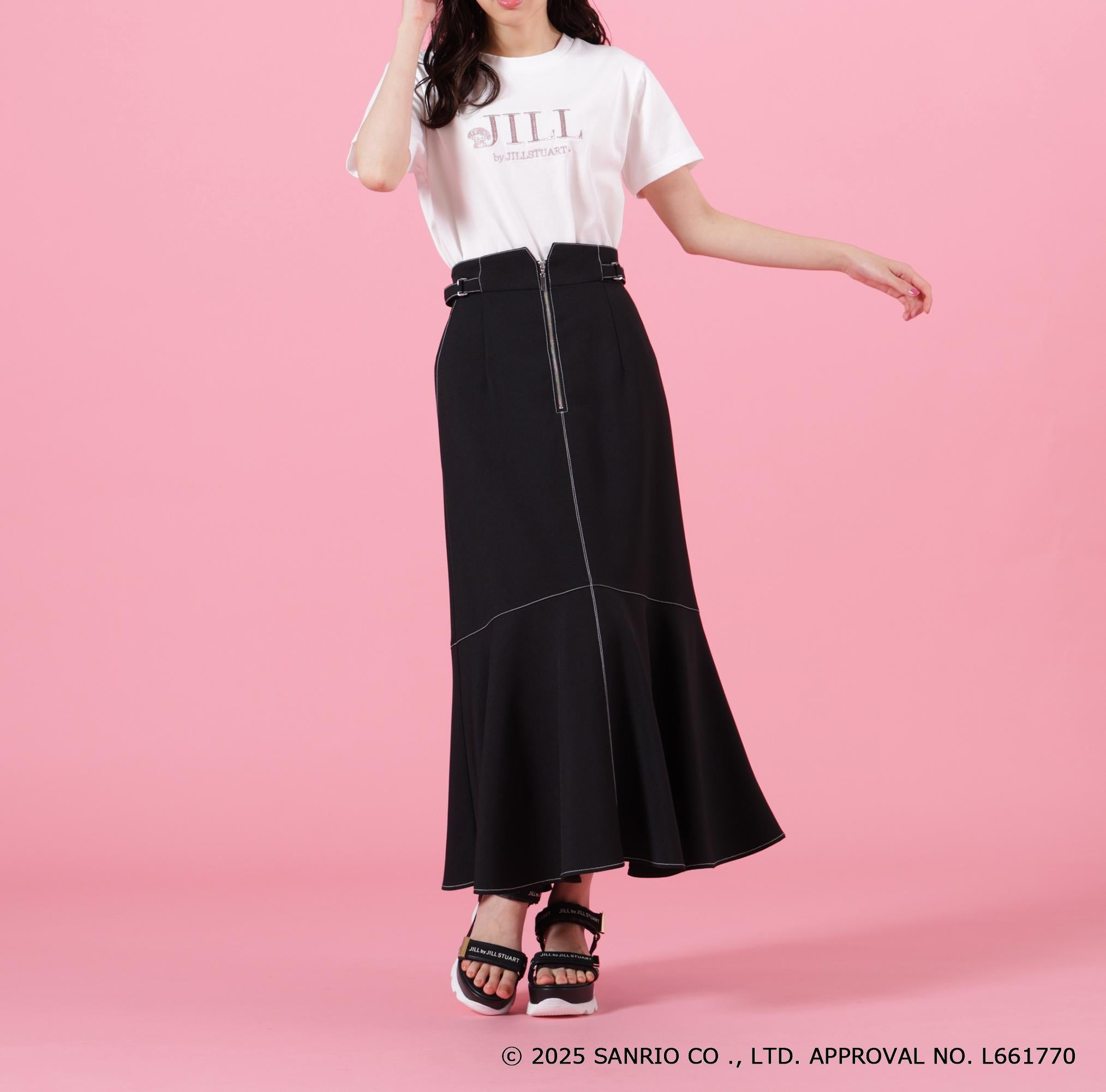 ＜マイメロディ＆クロミコラボ＞オーガニックコットン刺繍ロゴTシャツ ホワイト