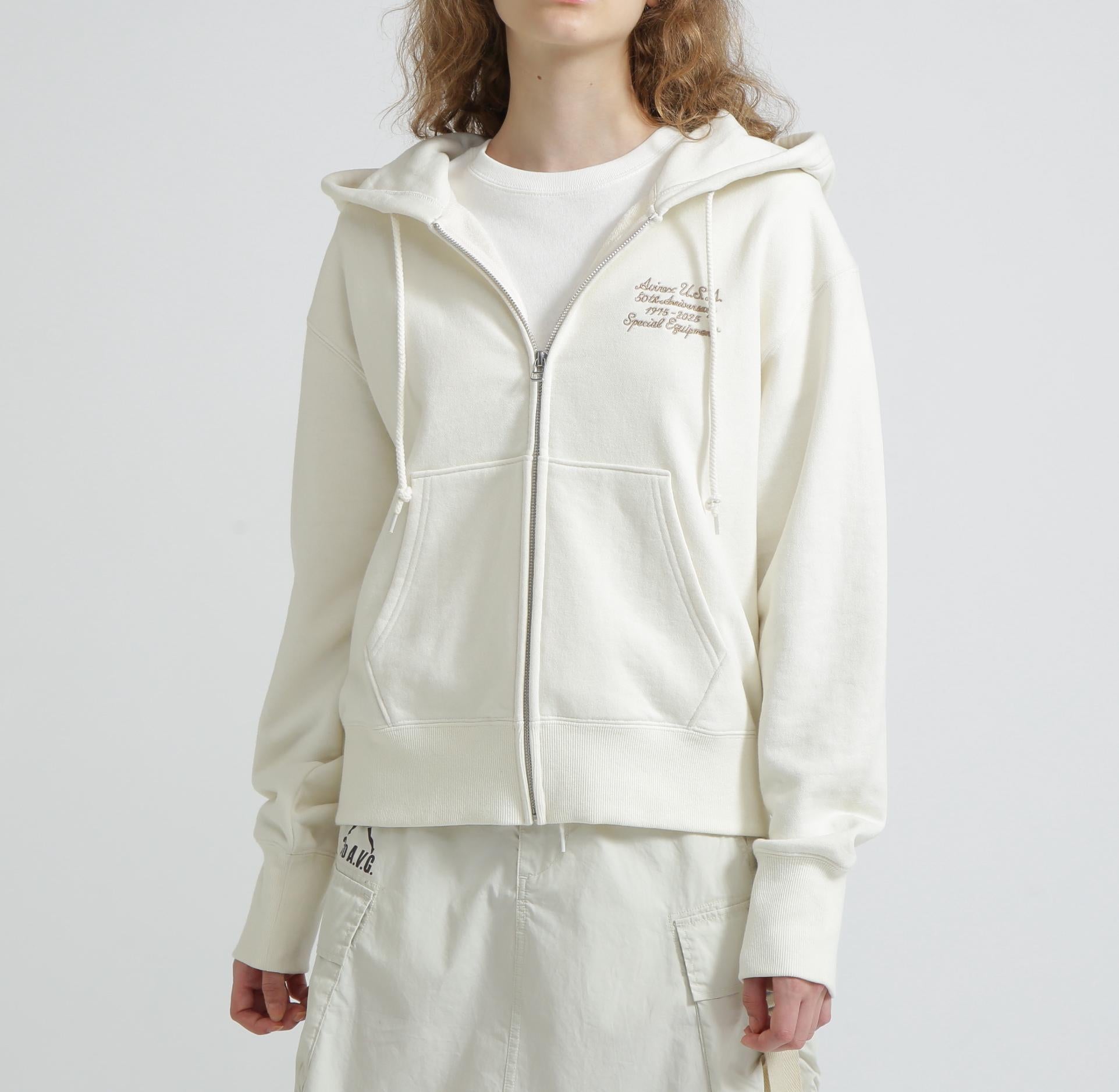 《WOMAN》AVIREX 50th VARSITY PARKA/バーシティーパーカー オフホワイト3