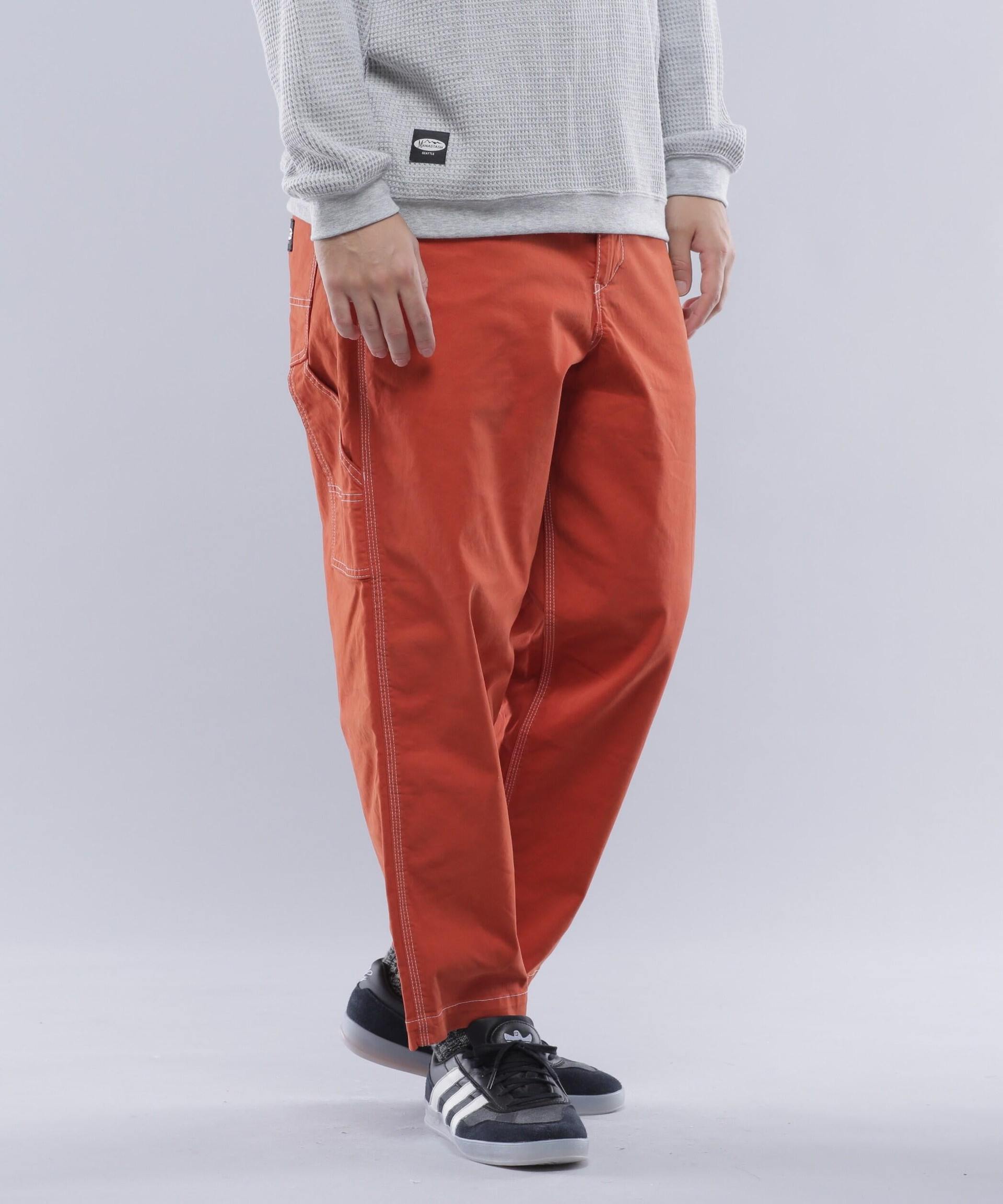 MANASTASH/マナスタッシュ/WASHED PAINTE> PANTS オレンジ