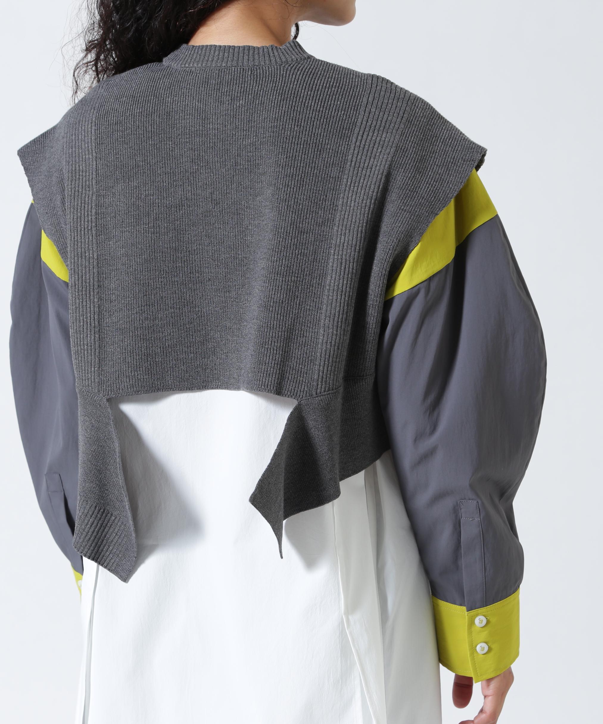 UN3D./Unslead/KNIT VEST DOCKING SHIRT/Knitted Vest Docking Shirt