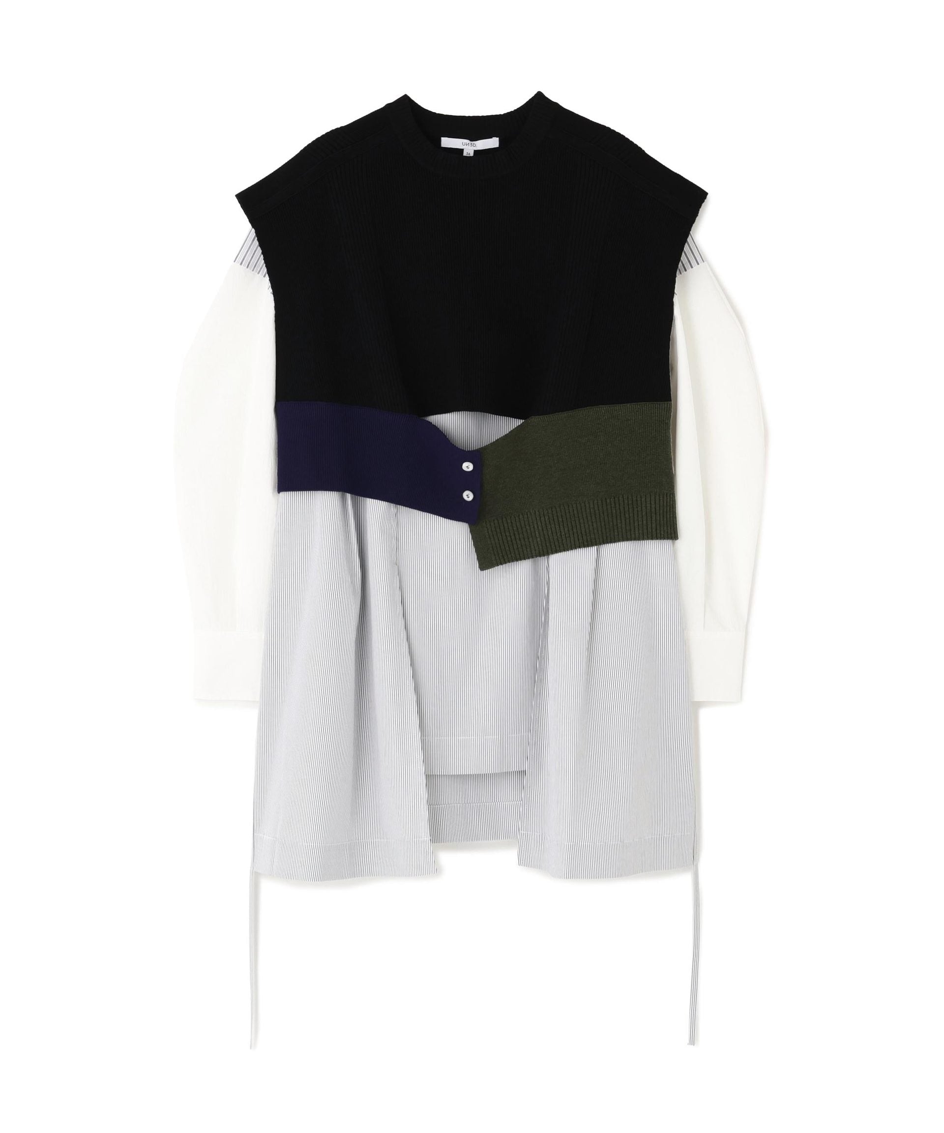 UN3D./Unslead/KNIT VEST DOCKING SHIRT/Knit Vest Docking Shirt