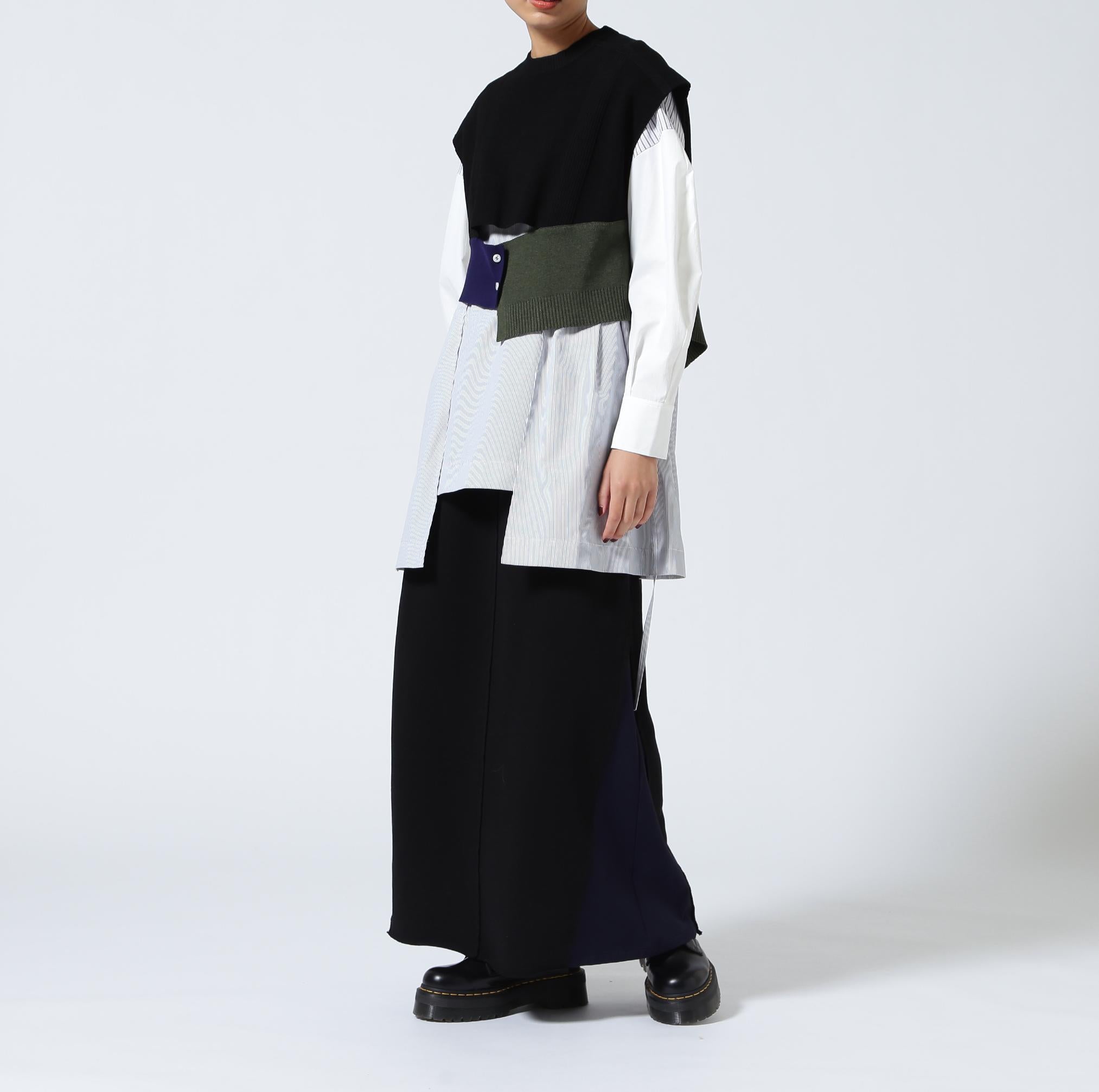 UN3D【新品】KNIT VEST DOCKING SHIRT38 UN3D./Unslead/KNIT VEST DOCKING SHIRT/Knit Vest Docking Shirt