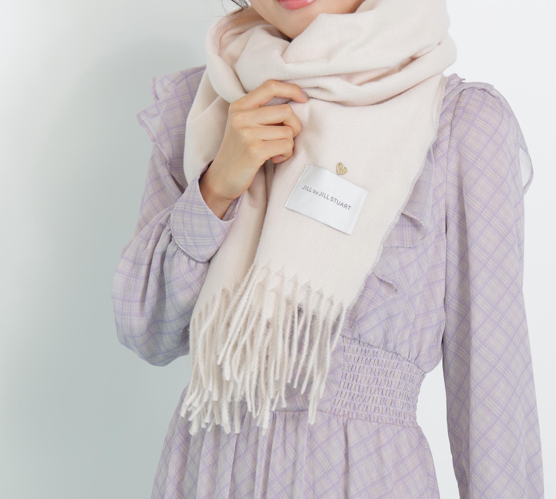 ハートトッピングストール ホワイト