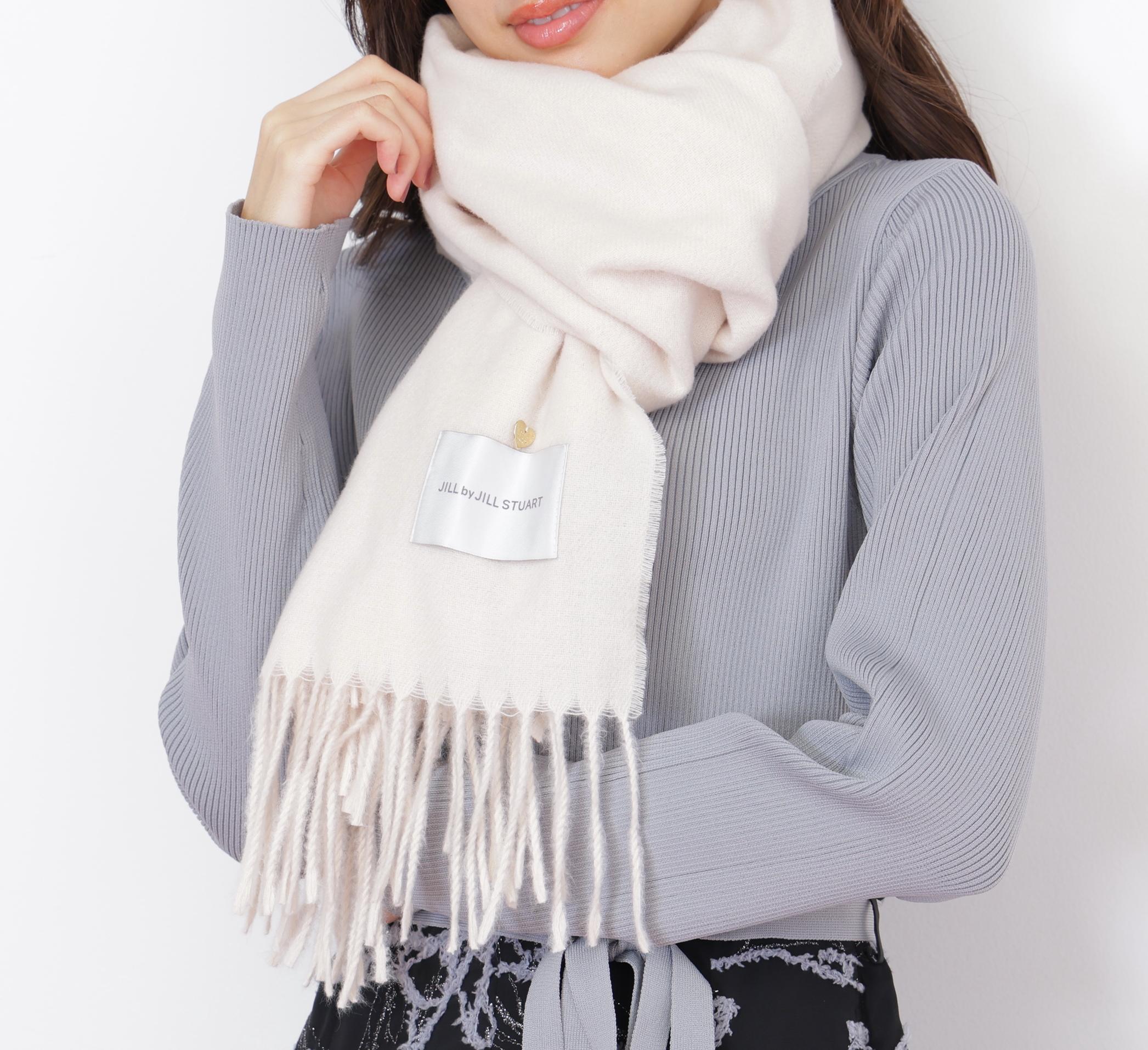 ハートトッピングストール ホワイト