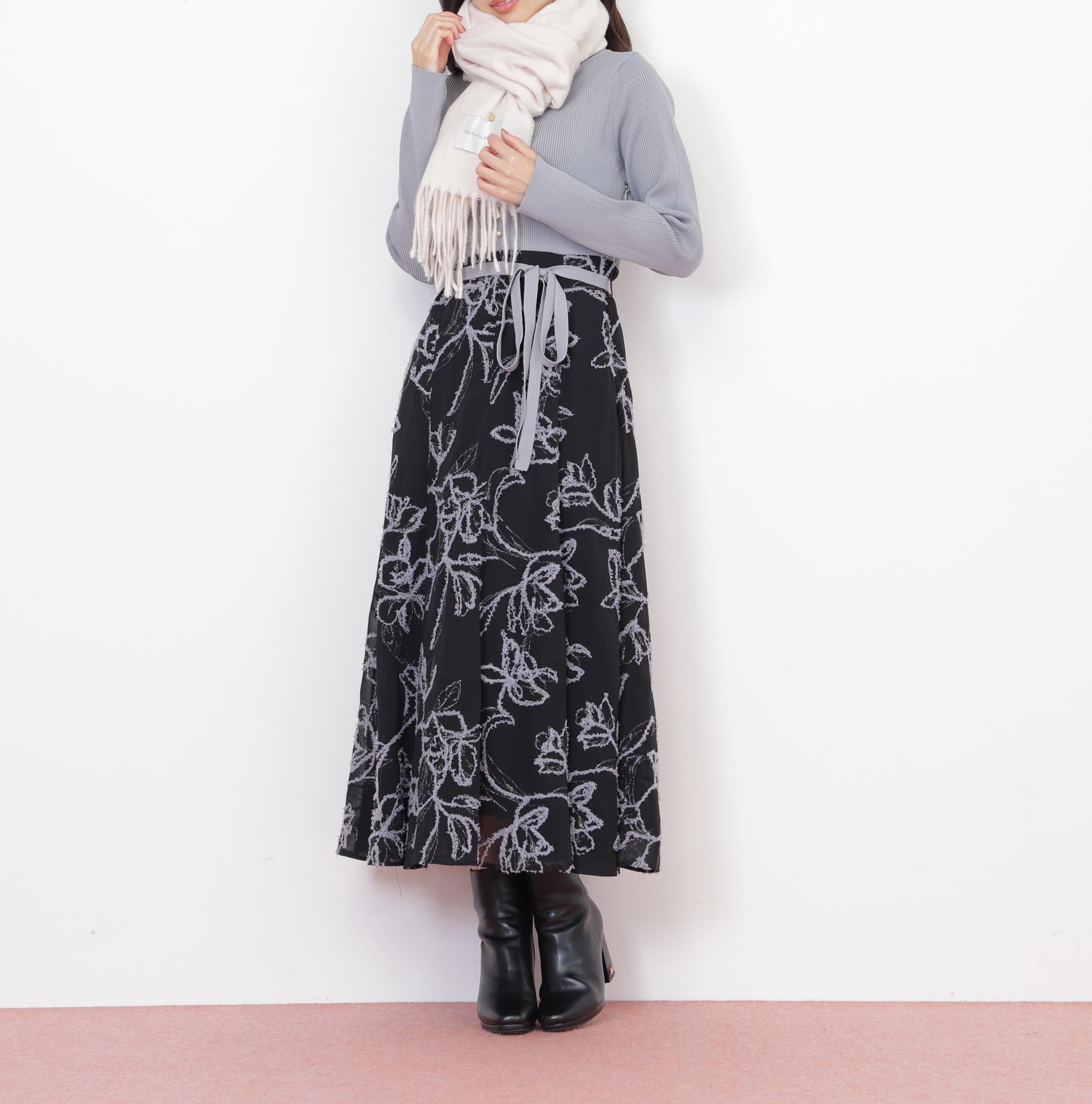 ハートトッピングストール ホワイト