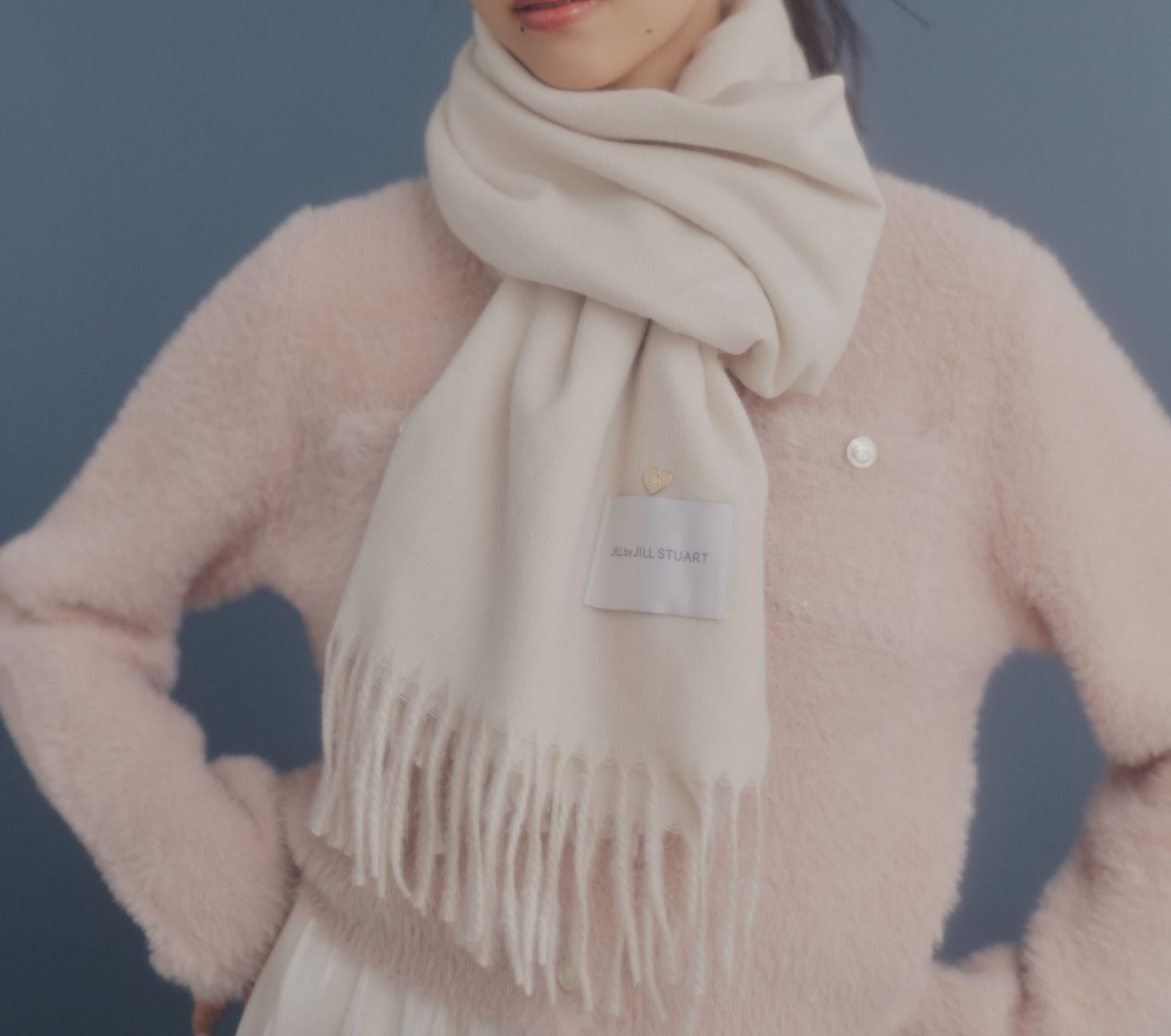 ハートトッピングストール ホワイト