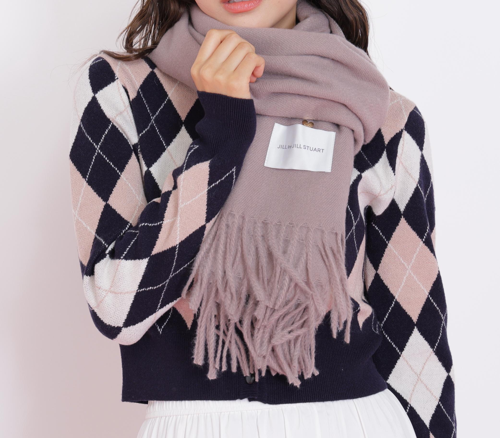 ハートトッピングストール モカ