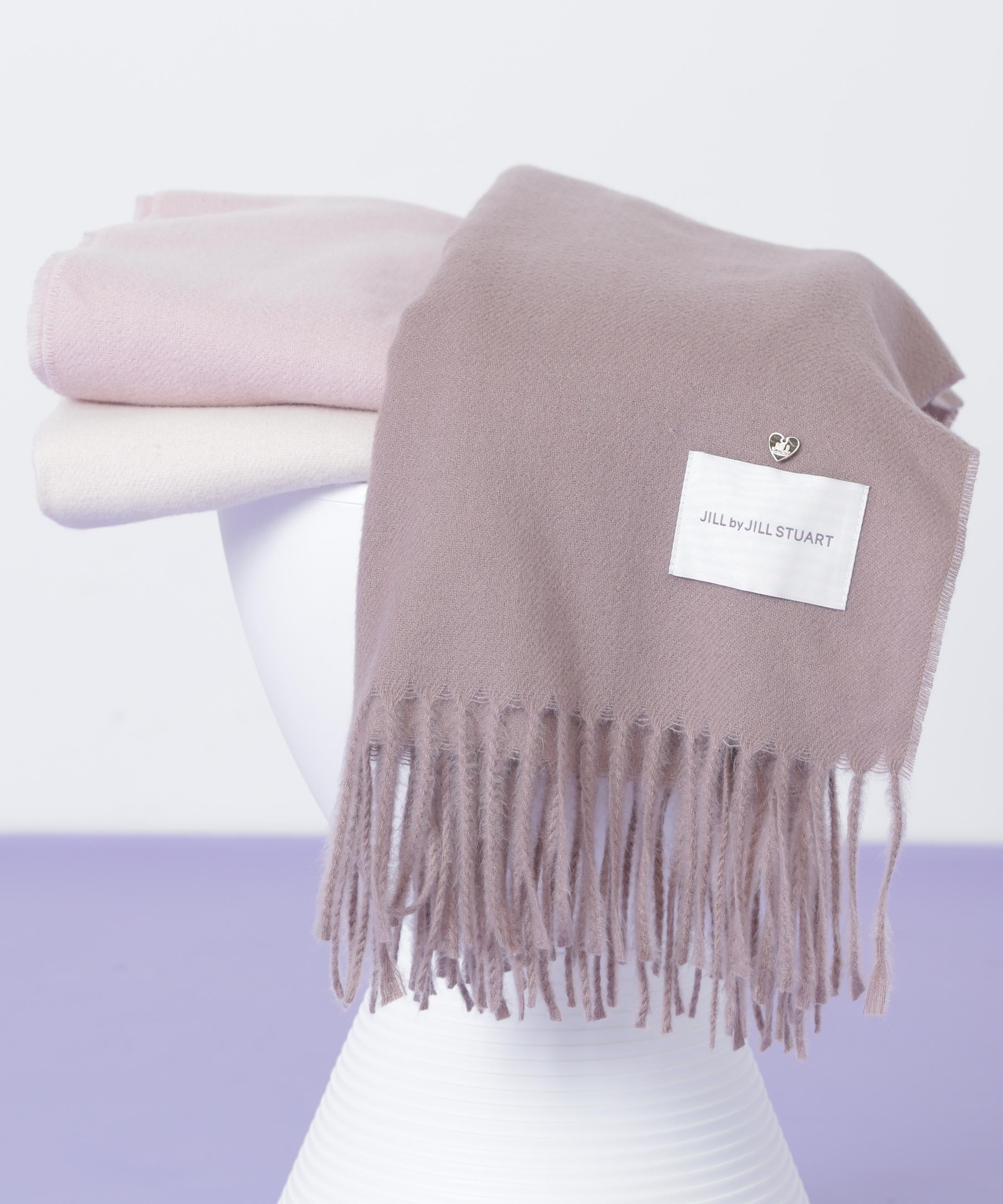 ハートトッピングストール モカ