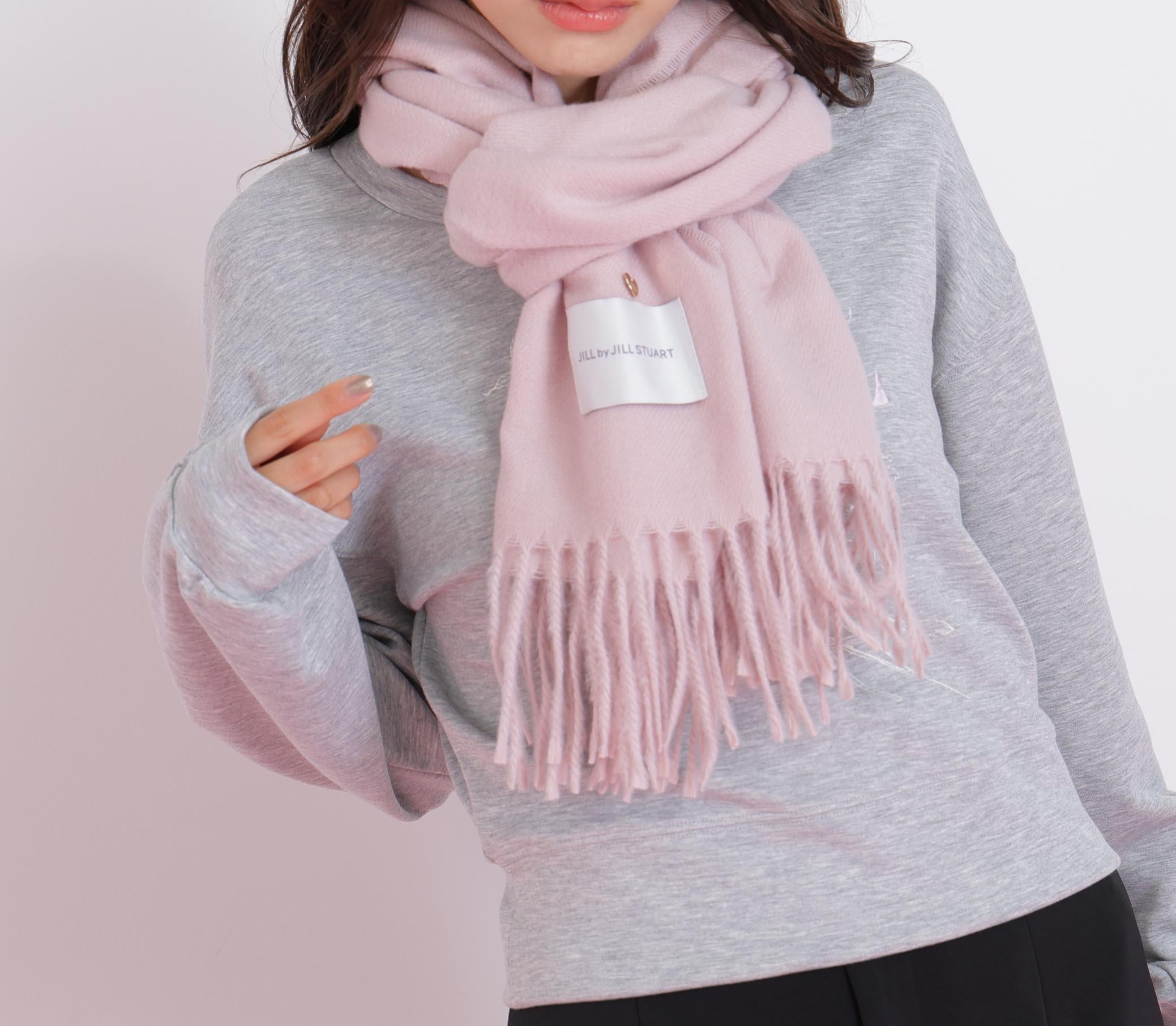 ハートトッピングストール ピンク