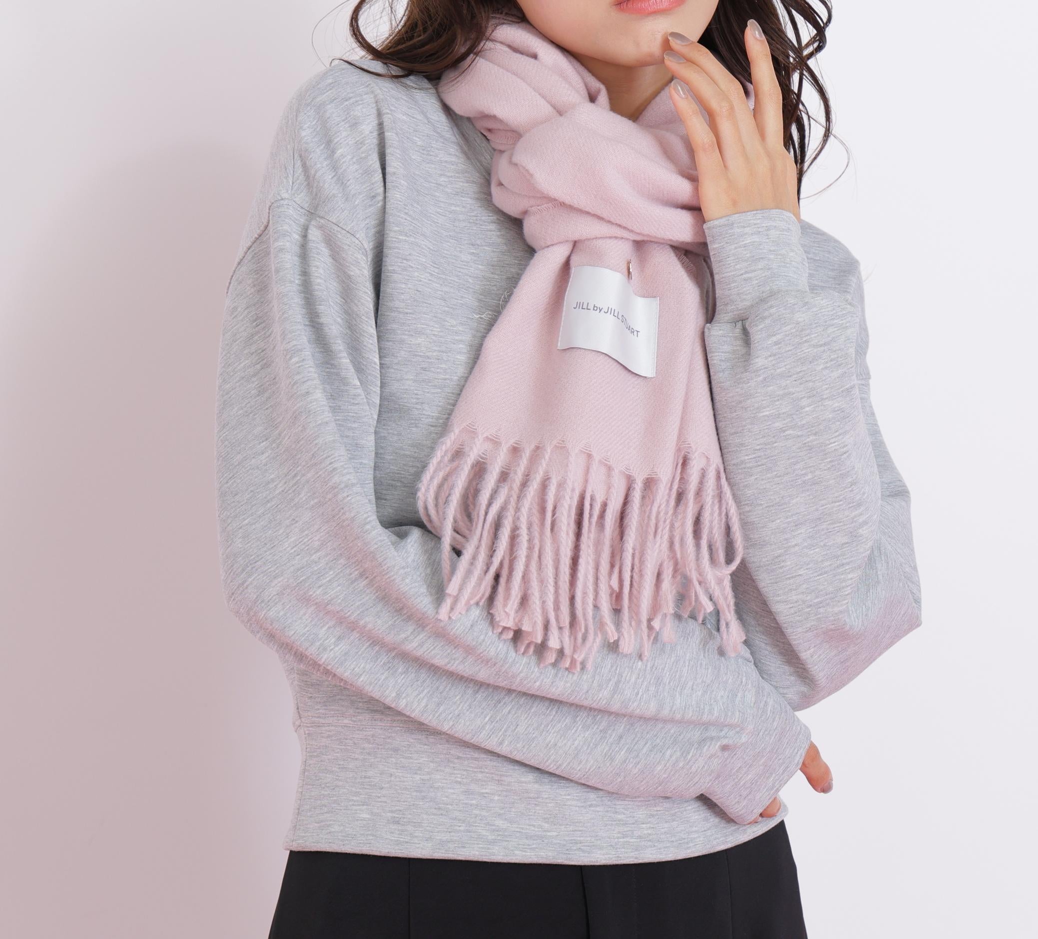 ハートトッピングストール ピンク