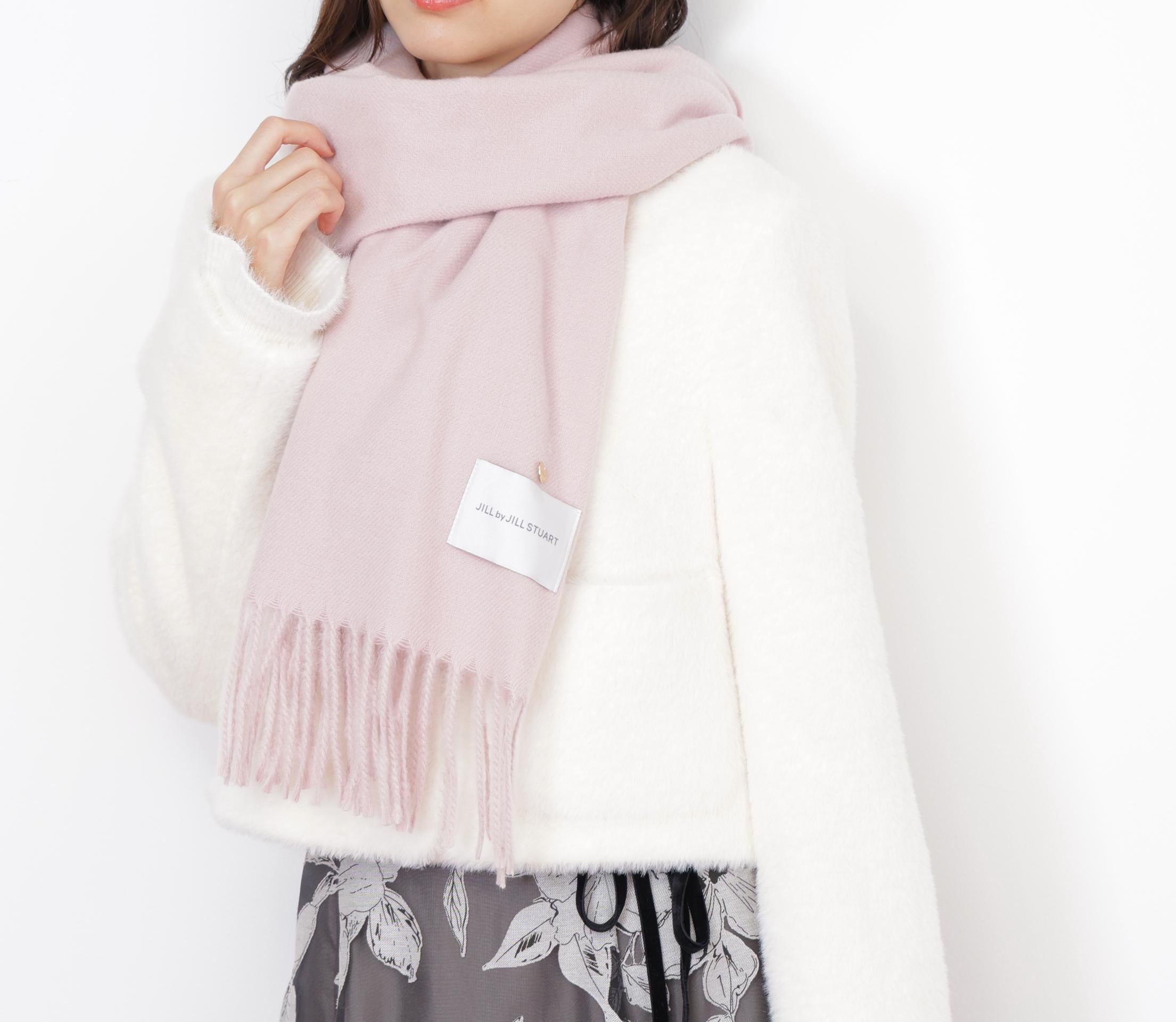 ハートトッピングストール ピンク