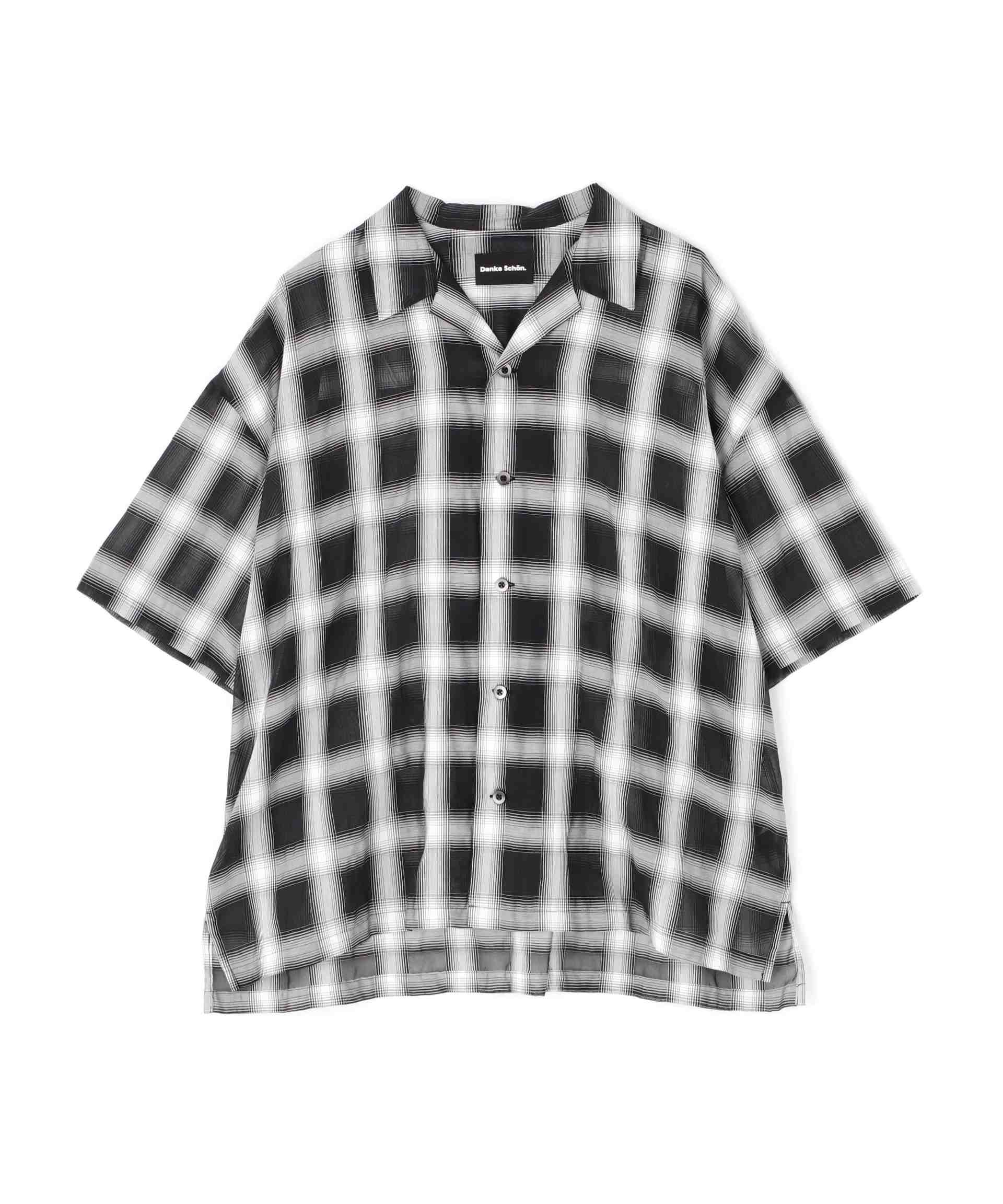 DankeSchon/ダンケシェーン/SIZZLE CHECK S/S SHIRTS ブラック