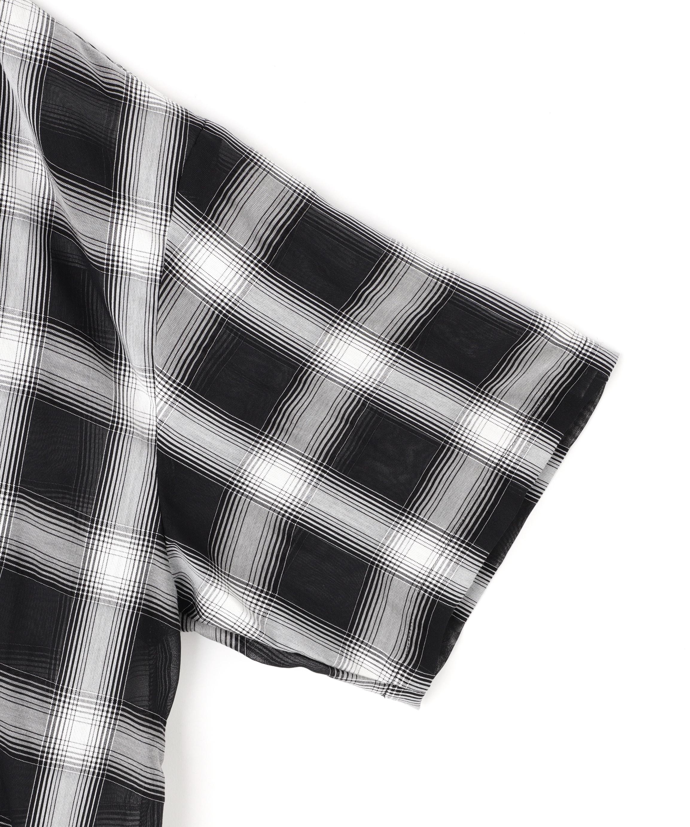 DankeSchon/ダンケシェーン/SIZZLE CHECK S/S SHIRTS ブラック