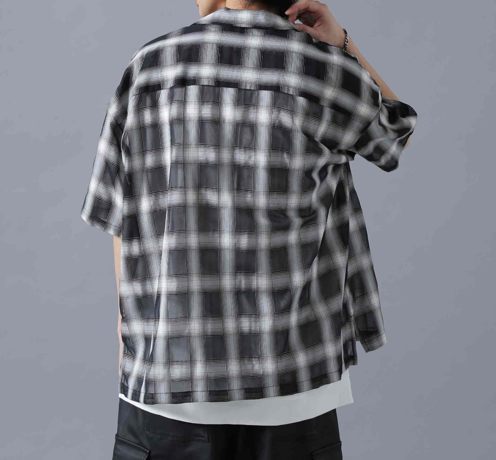 DankeSchon/ダンケシェーン/SIZZLE CHECK S/S SHIRTS ブラック