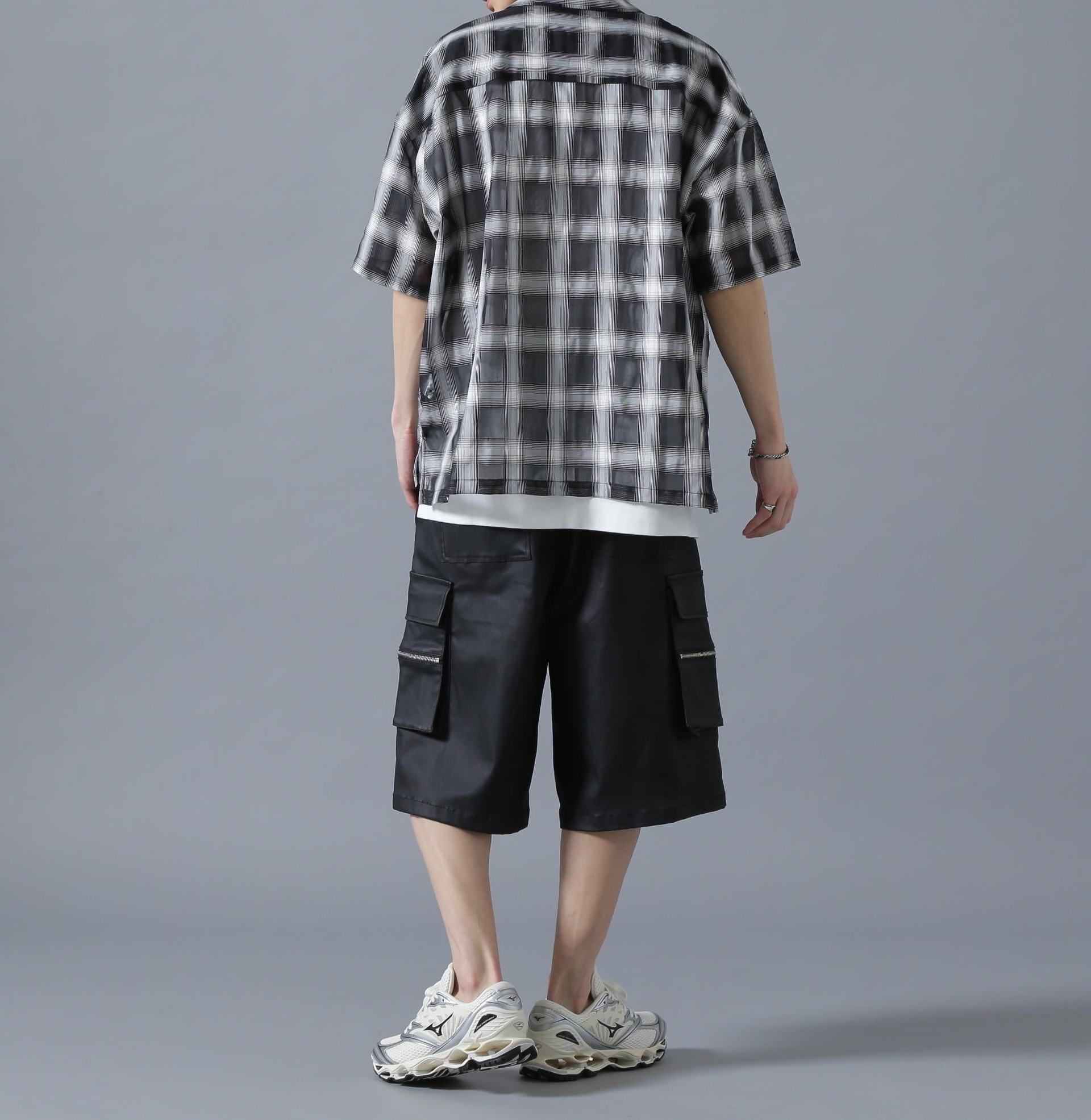 DankeSchon/ダンケシェーン/SIZZLE CHECK S/S SHIRTS ブラック