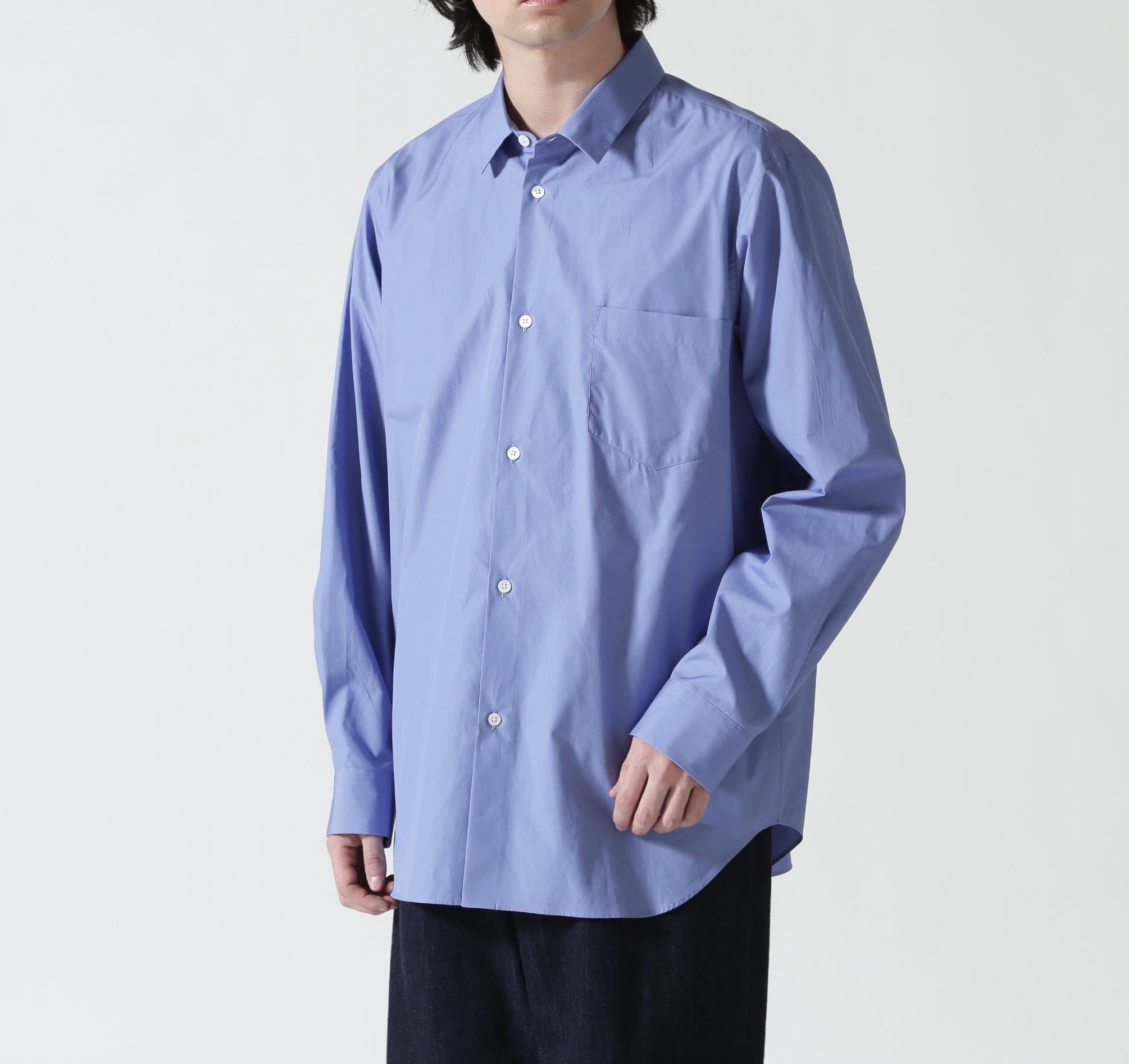 ATON (エイトン)SUVIN BROAD | STANDARD SHIRT サックス1