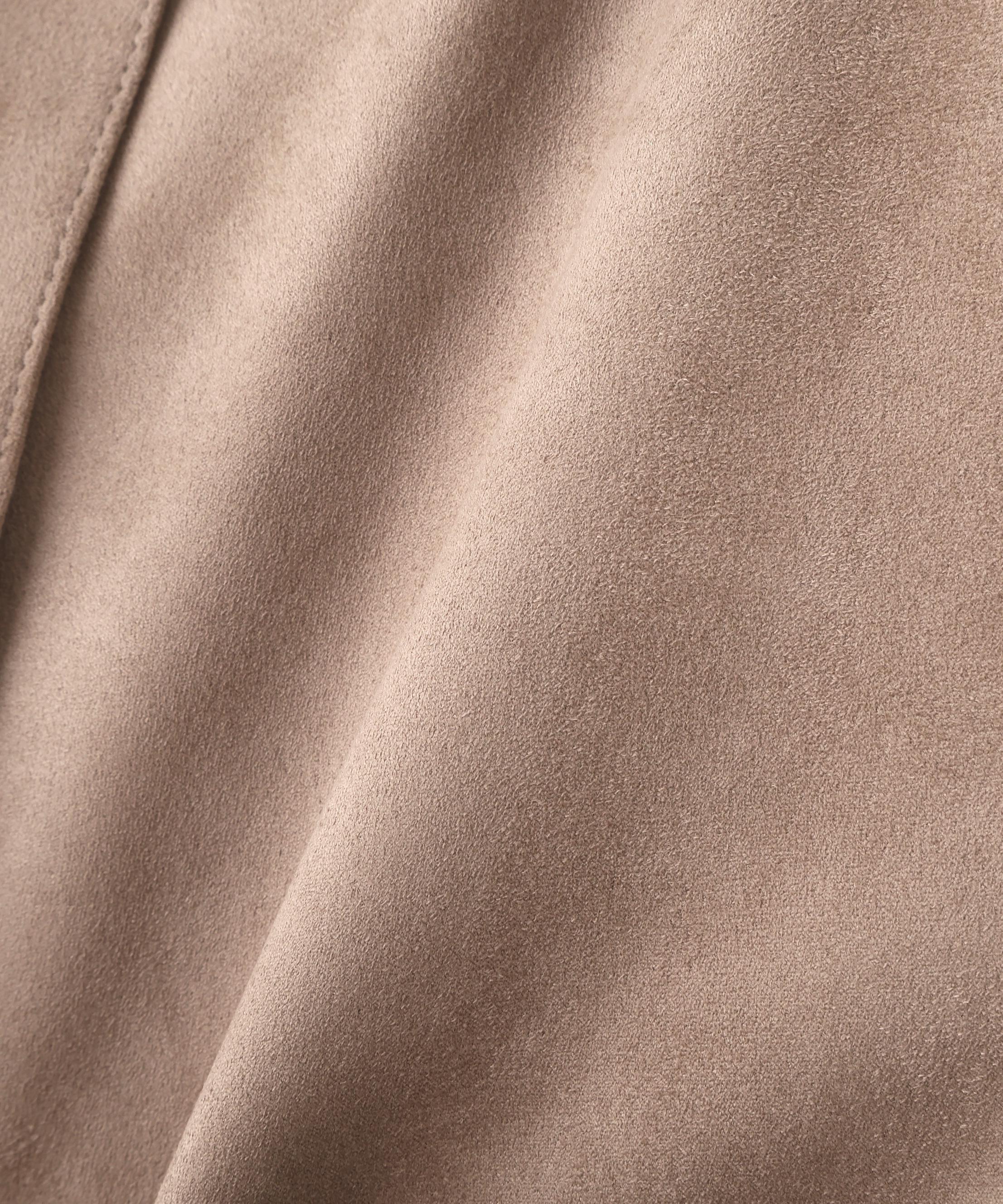 フェイクスエード短丈ブルゾン モカベージュ