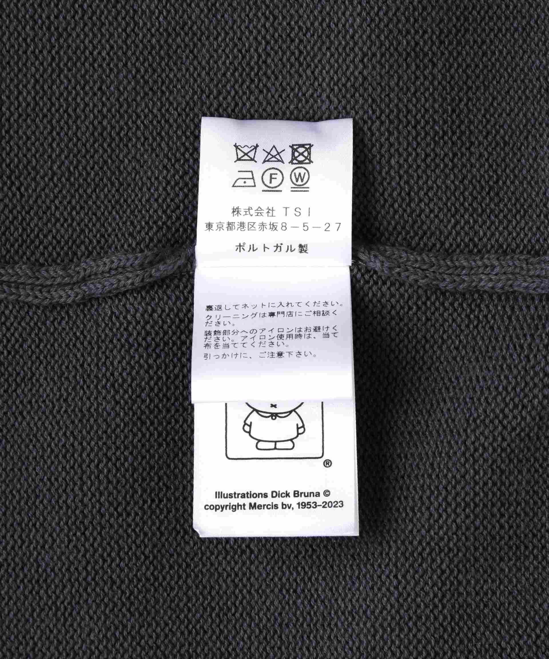 POP TRADING COMPANY/Pop&Miffy Applique Knitted Crewneck