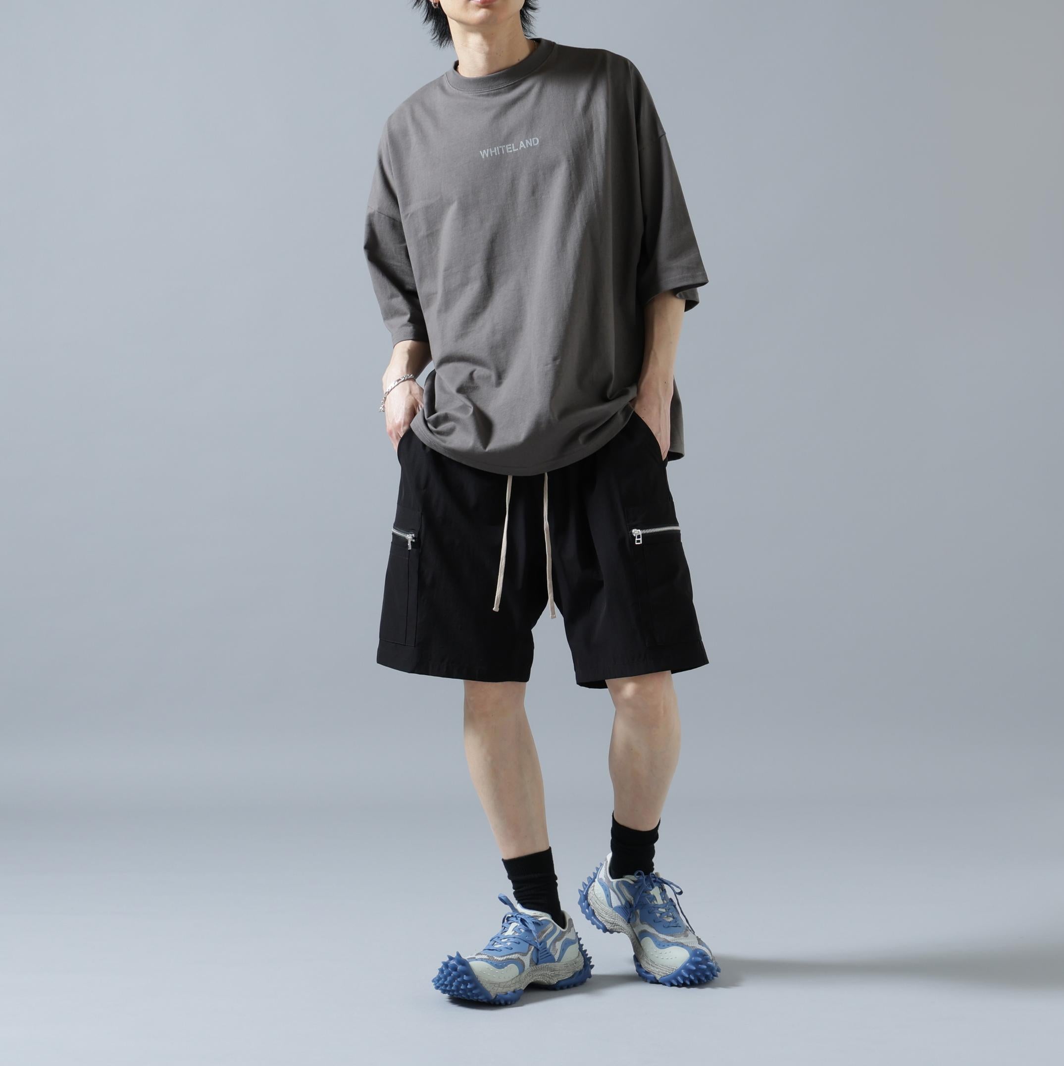 DankeSchon/ダンケシェーン/PTWILL FLAP CARGO SHORTS ブラック